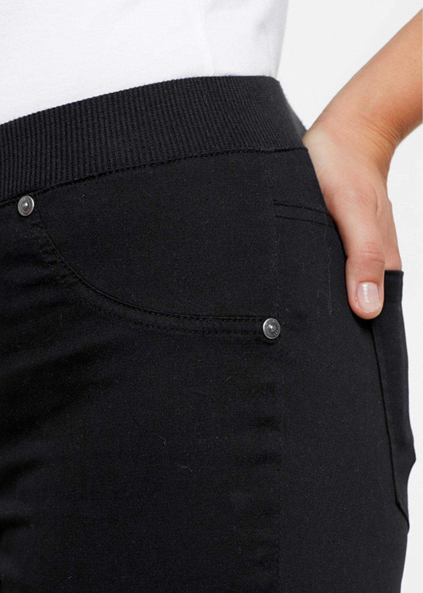 Spodnie twillowe z elastycznego materiału z bawełną - Bonprix