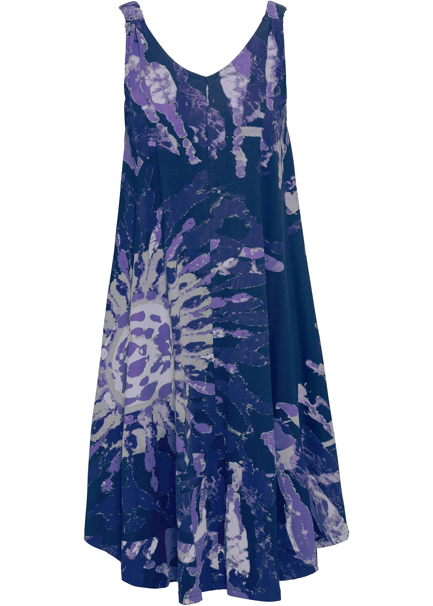 Jerseykleid mit Batikmuster