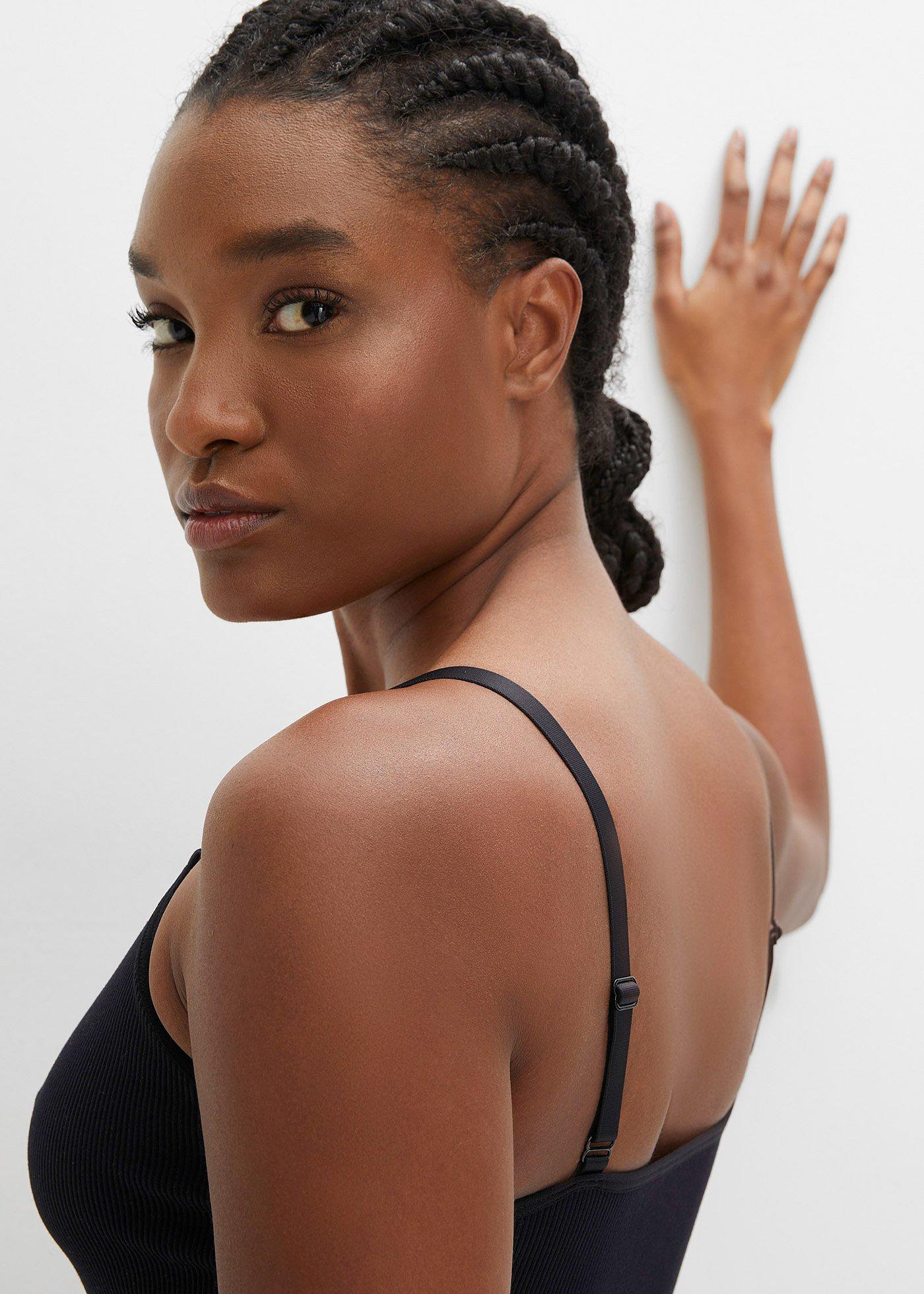 Biustonosz bustier bezszwowy Feel Comfort w prążek - Bonprix