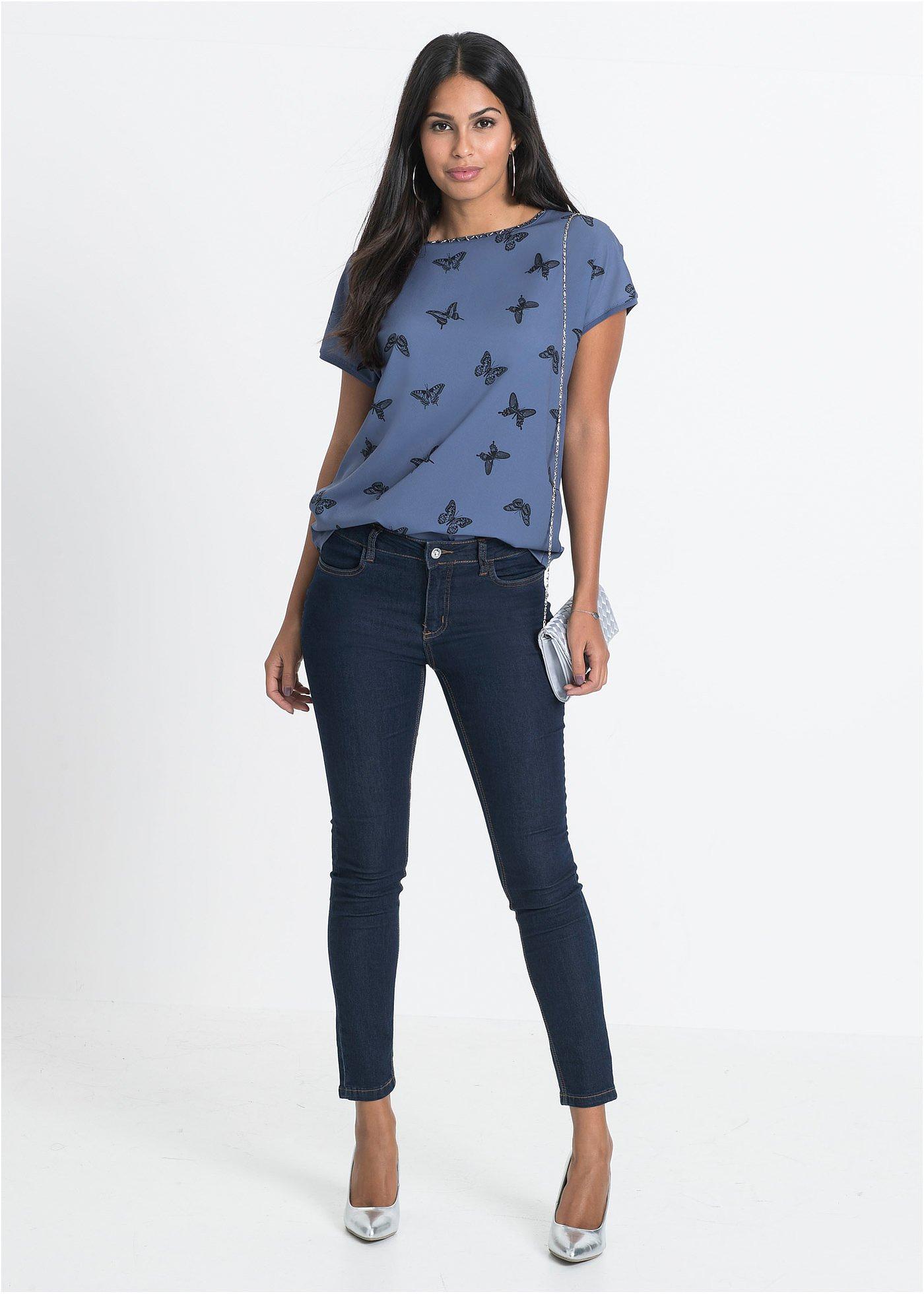 Dżinsy Skinny mid waist - Bonprix