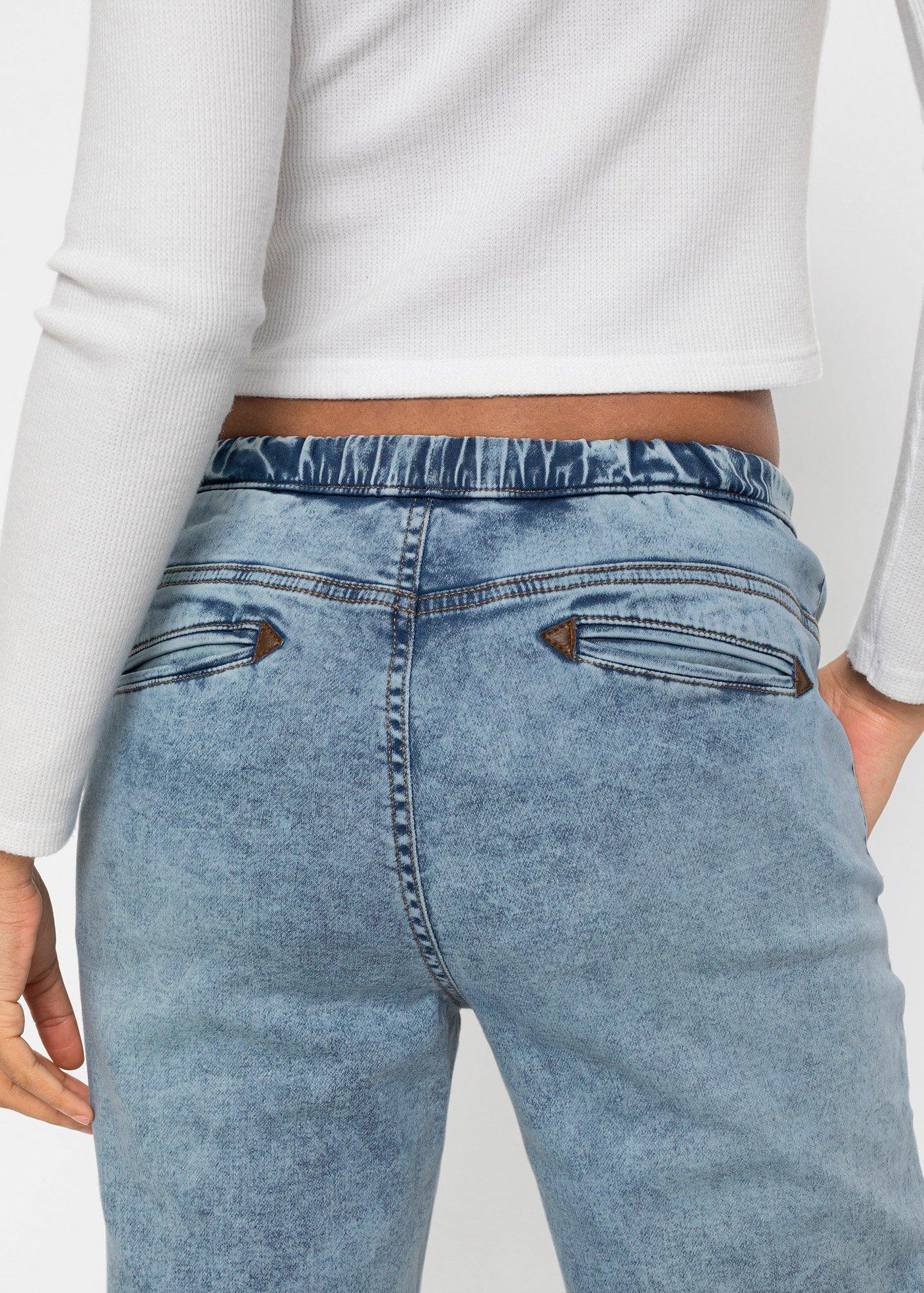 Dżinsy jogger mid waist, ze stretchem - Bonprix
