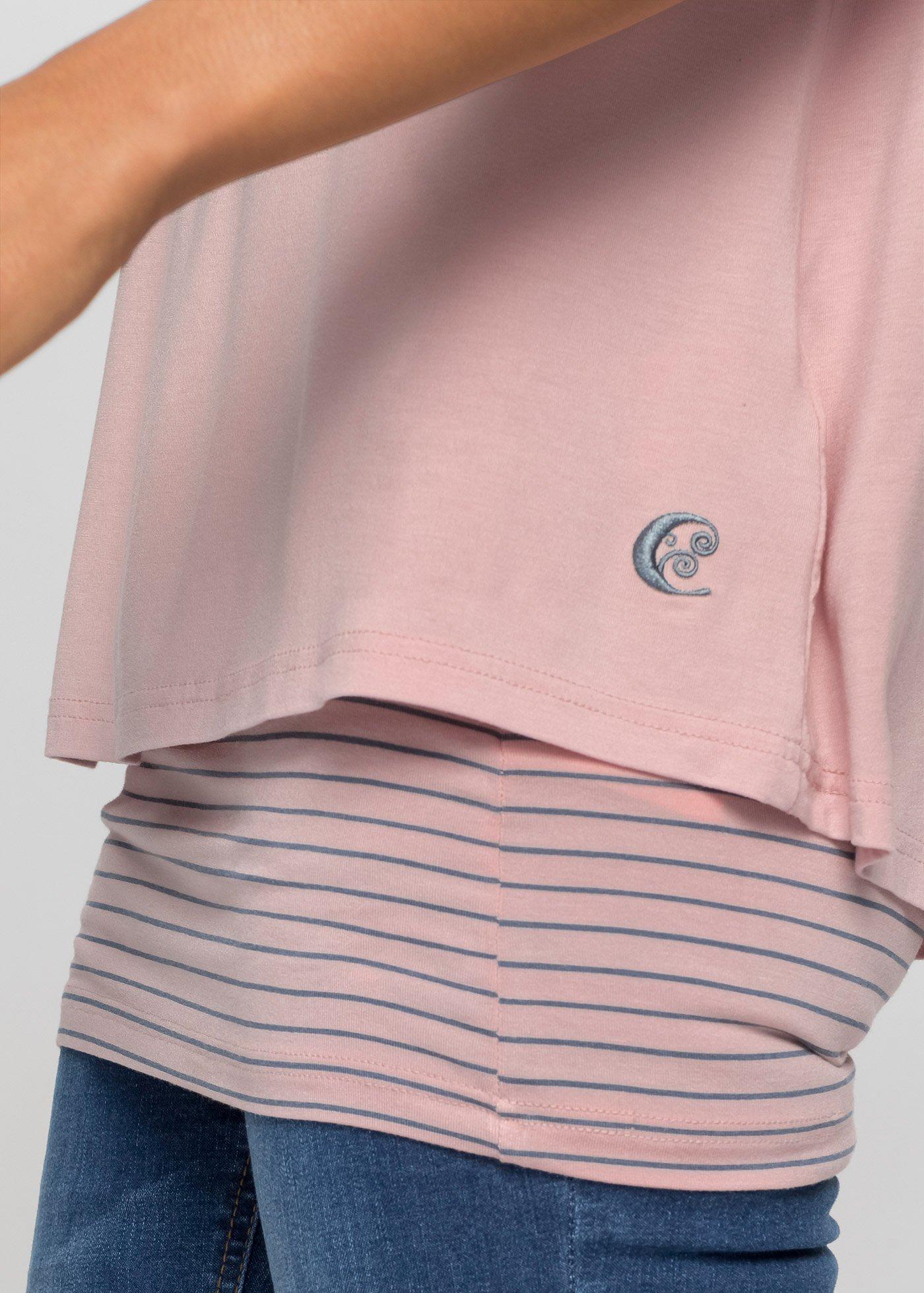 Długi T-shirt z miękkiej mieszanki wiskozy - Bonprix