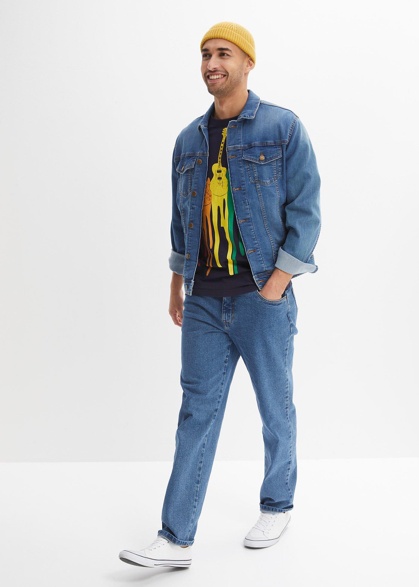 T-shirt z czystej bawełny, slim fit - Bonprix