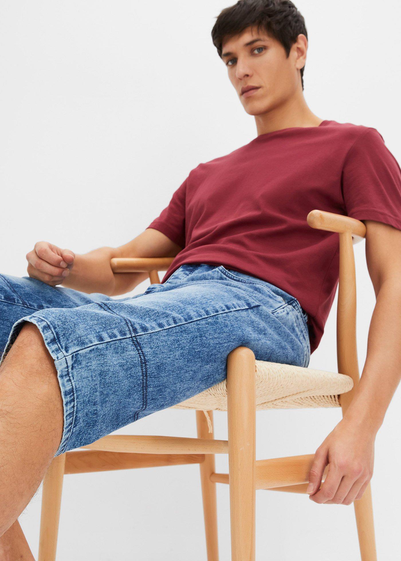 Lekkie bermudy dżinsowe ze stretchem, Regular Fit - Bonprix