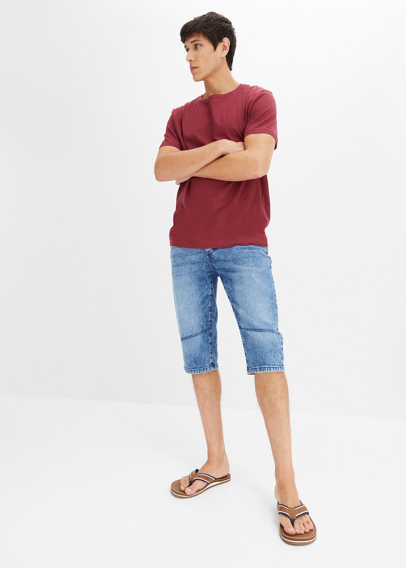 Lekkie bermudy dżinsowe ze stretchem, Regular Fit - Bonprix