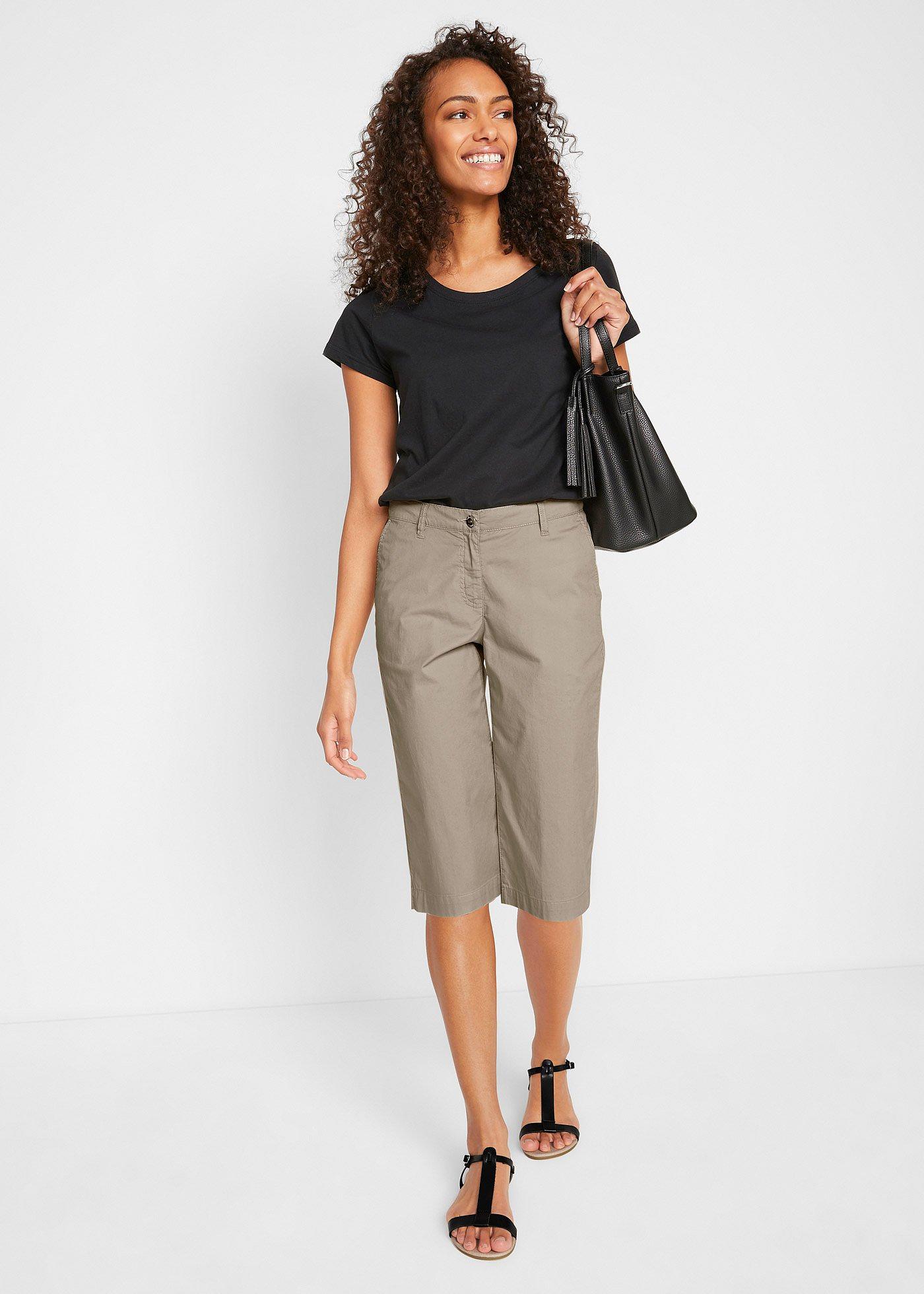 Długie bermudy z elastyczną gumką w talii - Bonprix