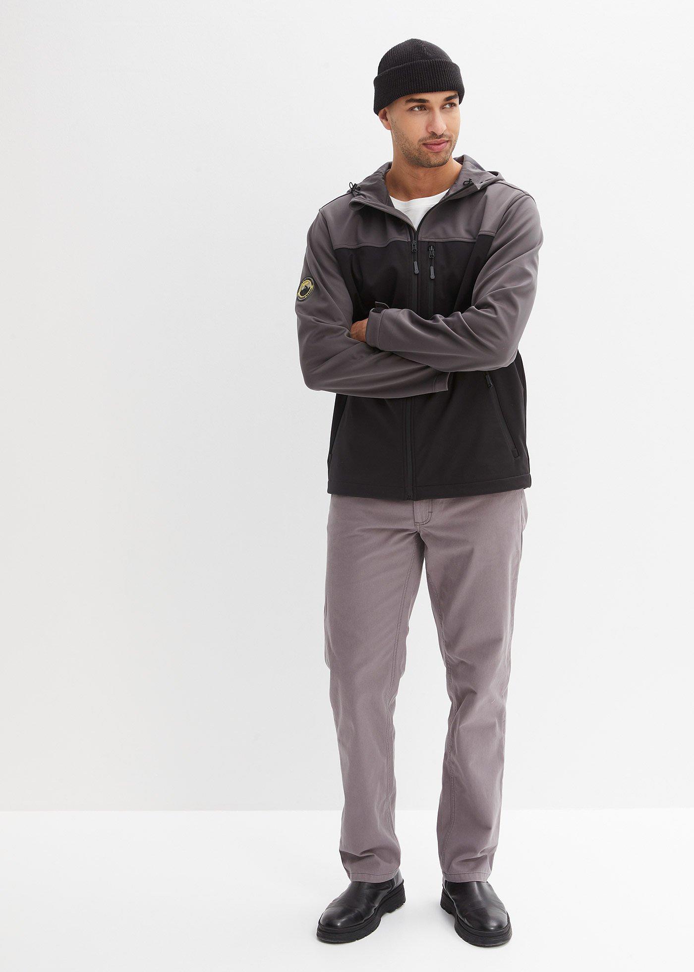 Spodnie regular fit z bawełnianego diagonalu, straight - Bonprix