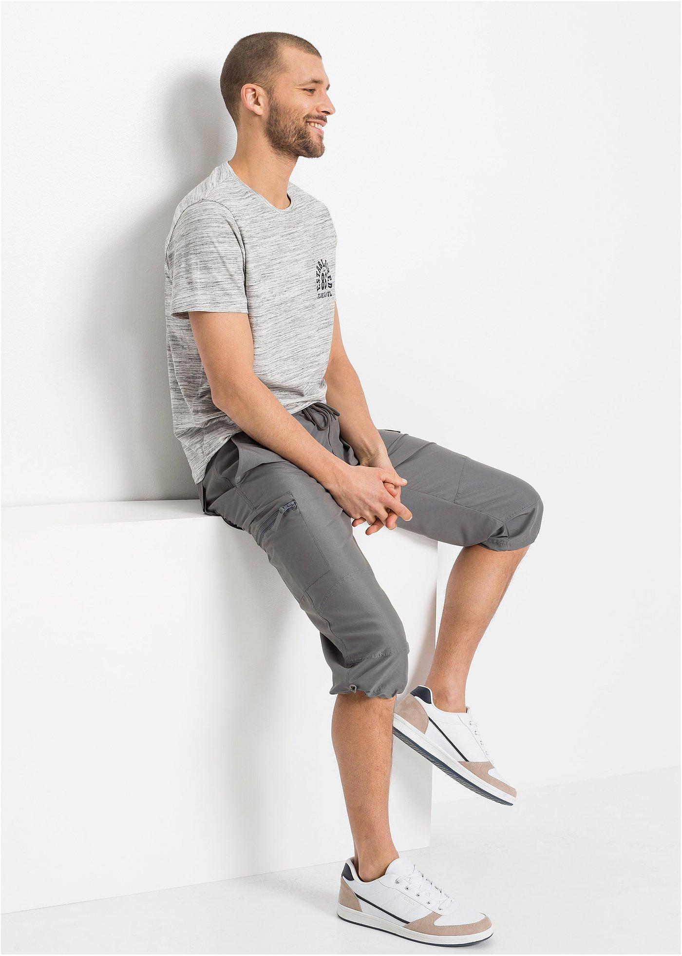 Spodnie 3/4 z mikrofazy, w wygodnym fasonie, Regular Fit - Bonprix