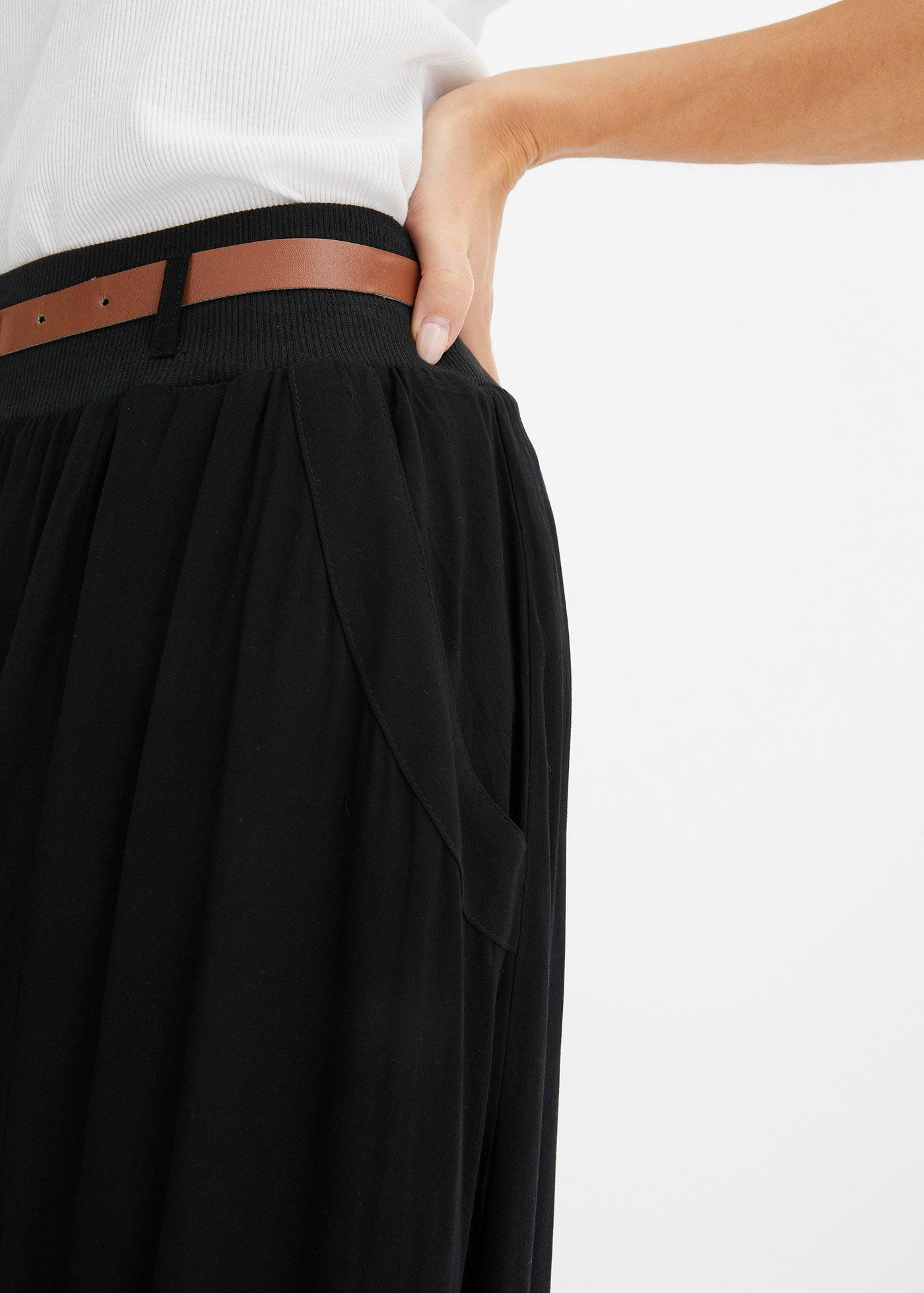 Spódnica maxi z lejącej wiskozy (zestaw 2-cz.) - Bonprix