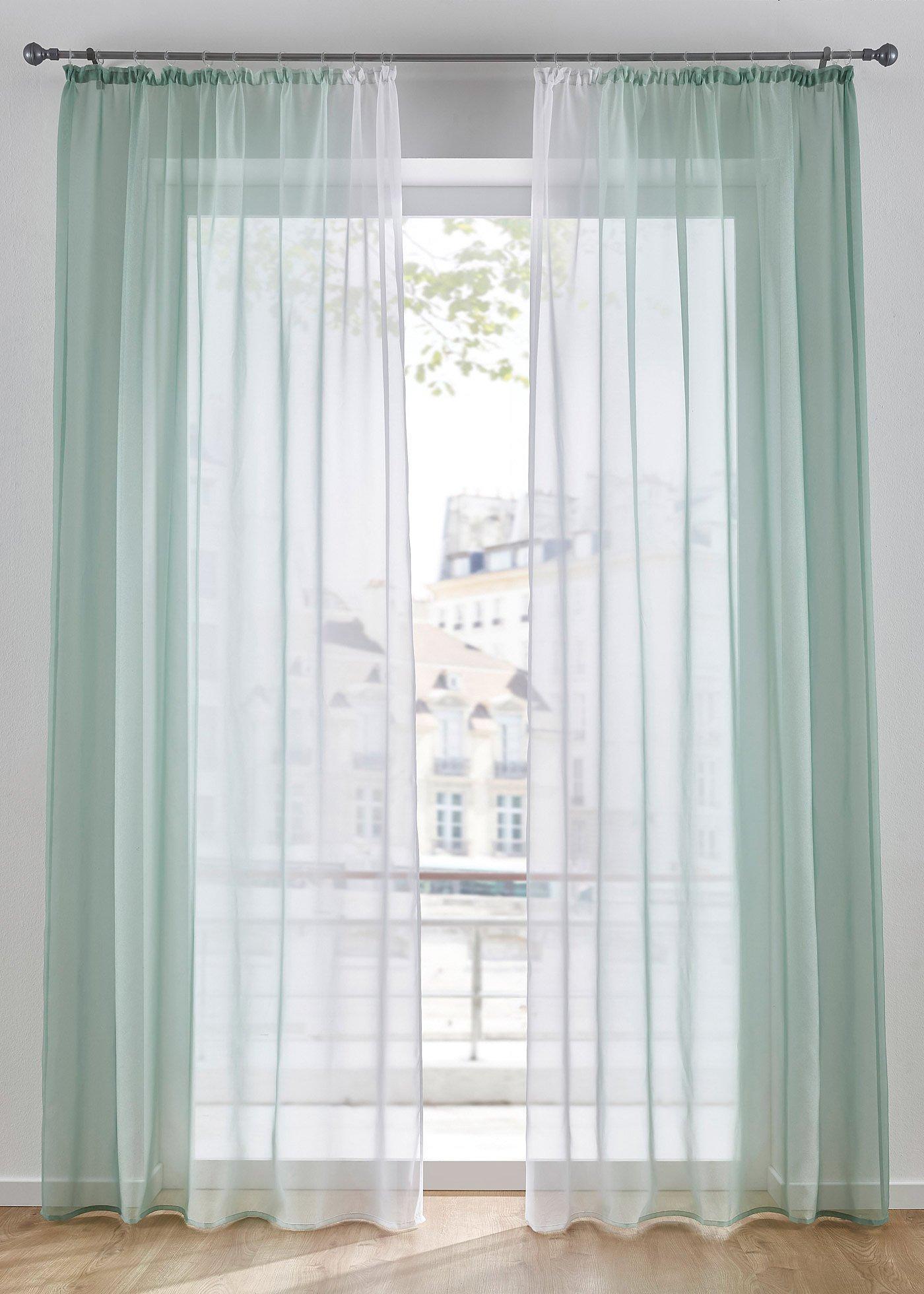 Lot de 2 voilages en tissu léger, aussi en XXL