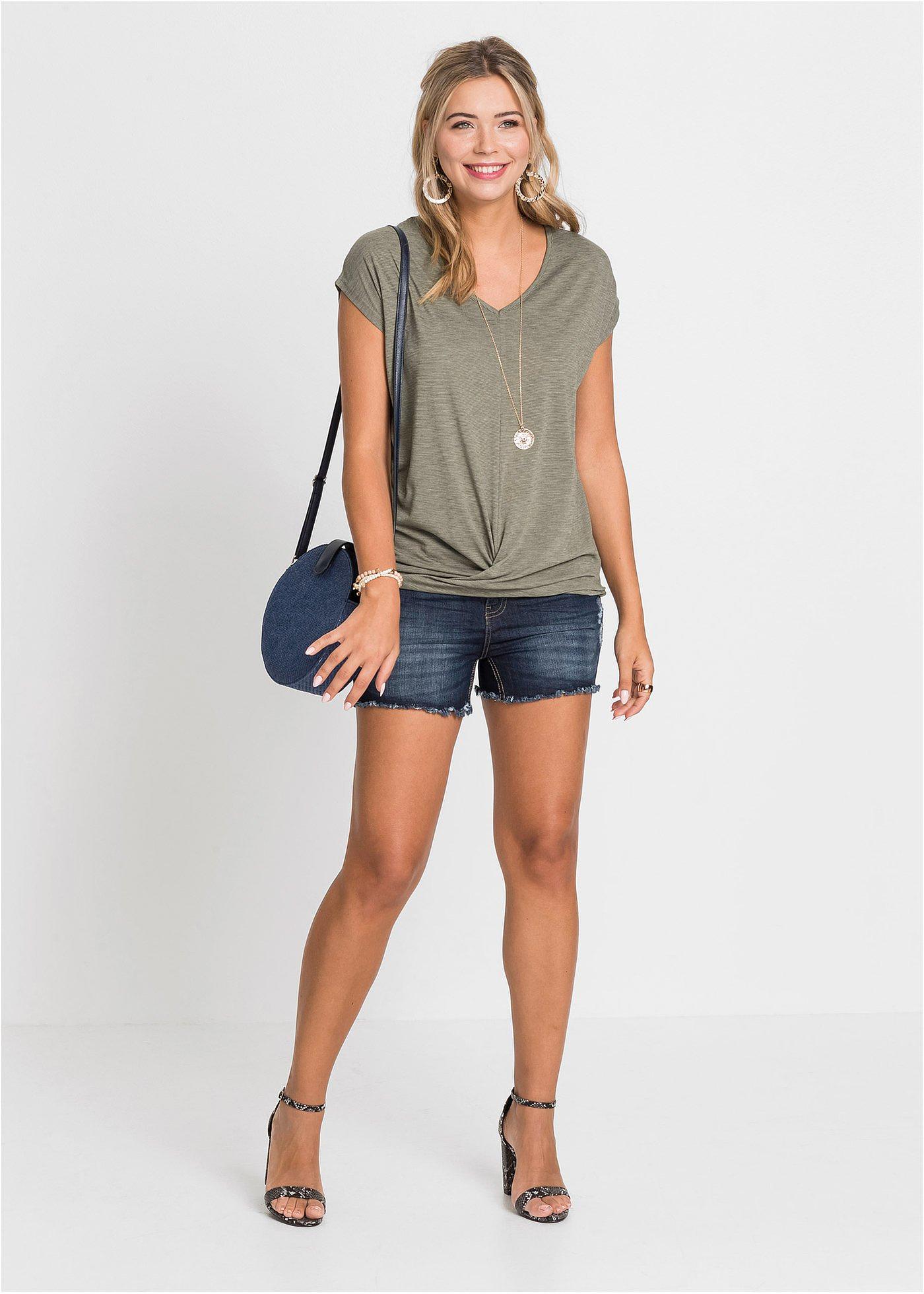 T-shirt z mieszanki wiskozy - Bonprix