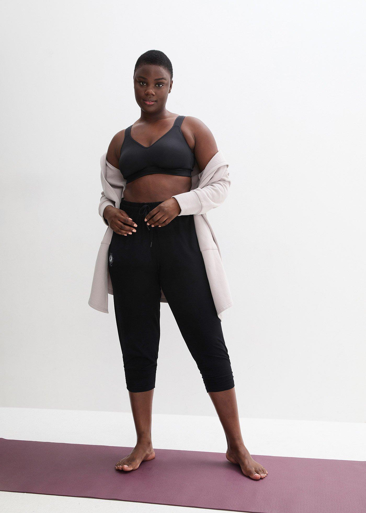 Spodnie sportowe haremki z marszczonym dołem - Bonprix