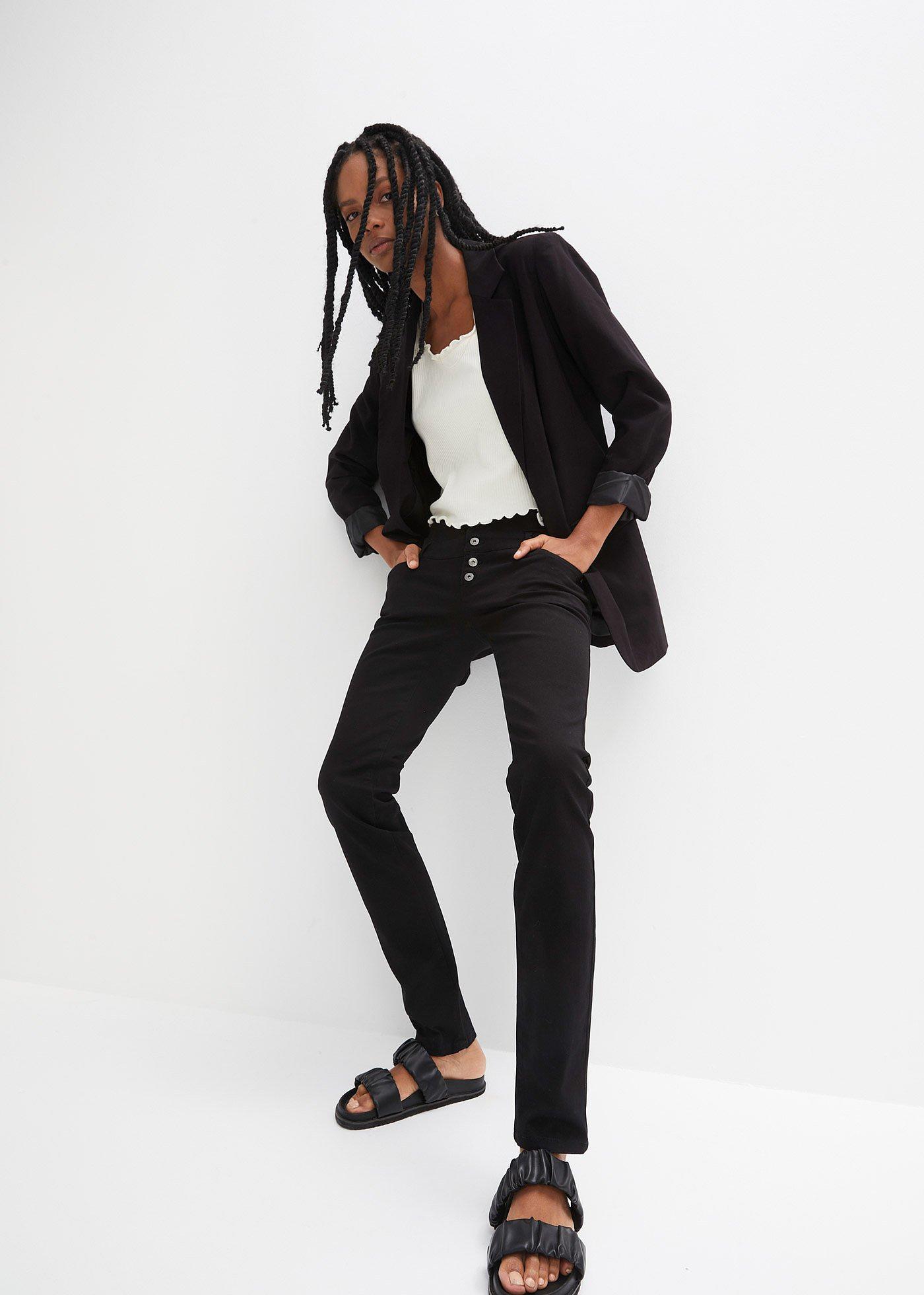 Spodnie twillowe ze stretchem - Bonprix