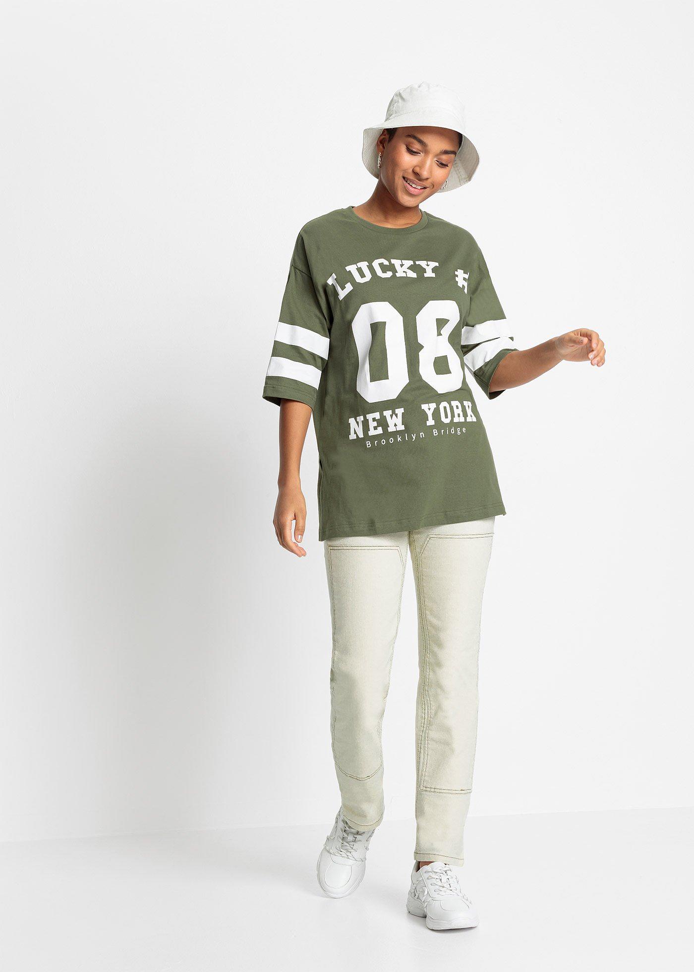 Shirt oversize z czystej bawełny organicznej - Bonprix