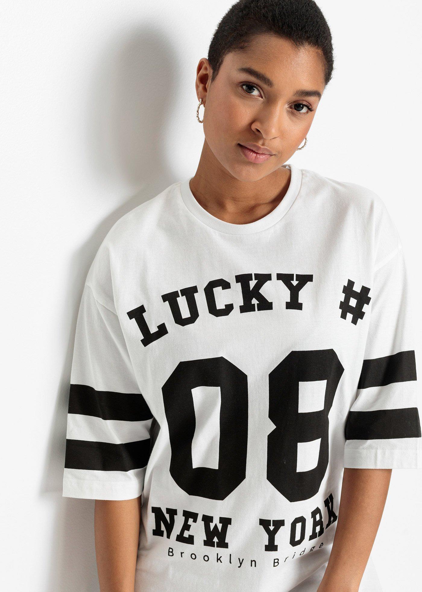 Shirt oversize z czystej bawełny organicznej - Bonprix