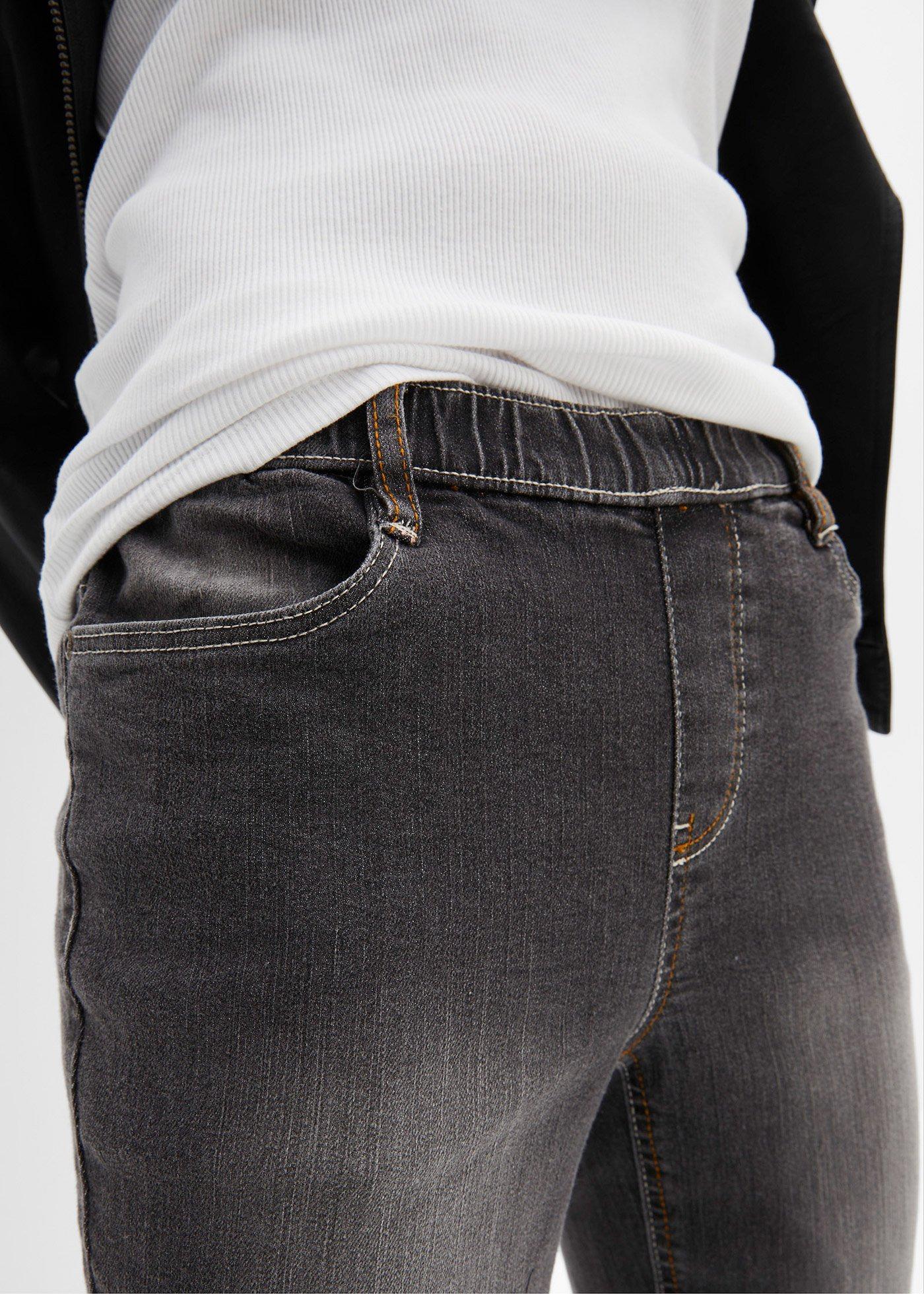 Dżinsy Skinny mid waist, z wygodnym paskiem - Bonprix