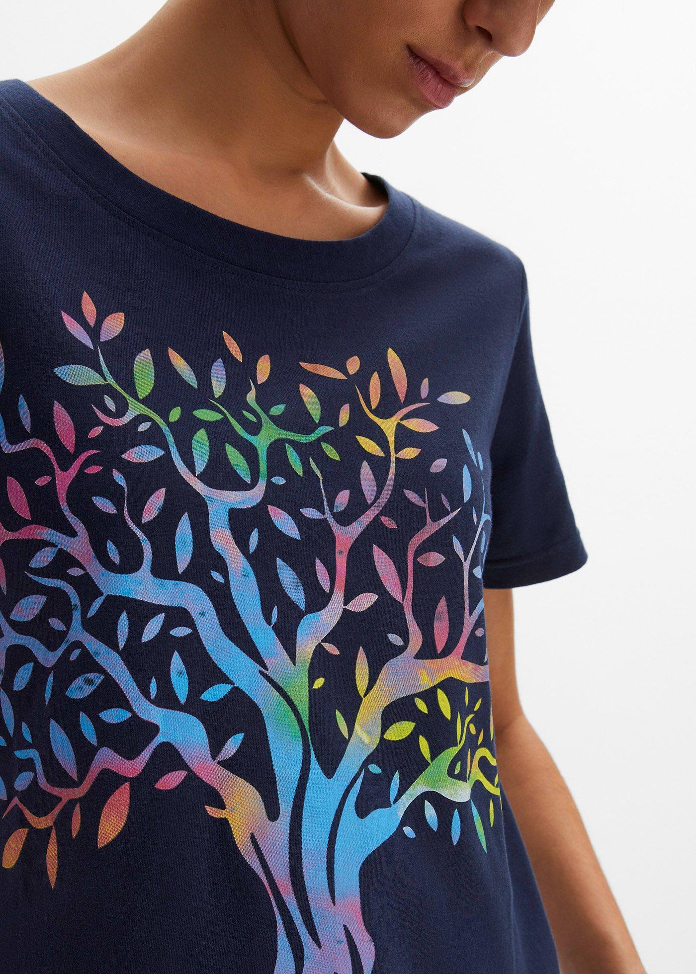 T-shirt z nadrukiem, bawełna organiczna - Bonprix