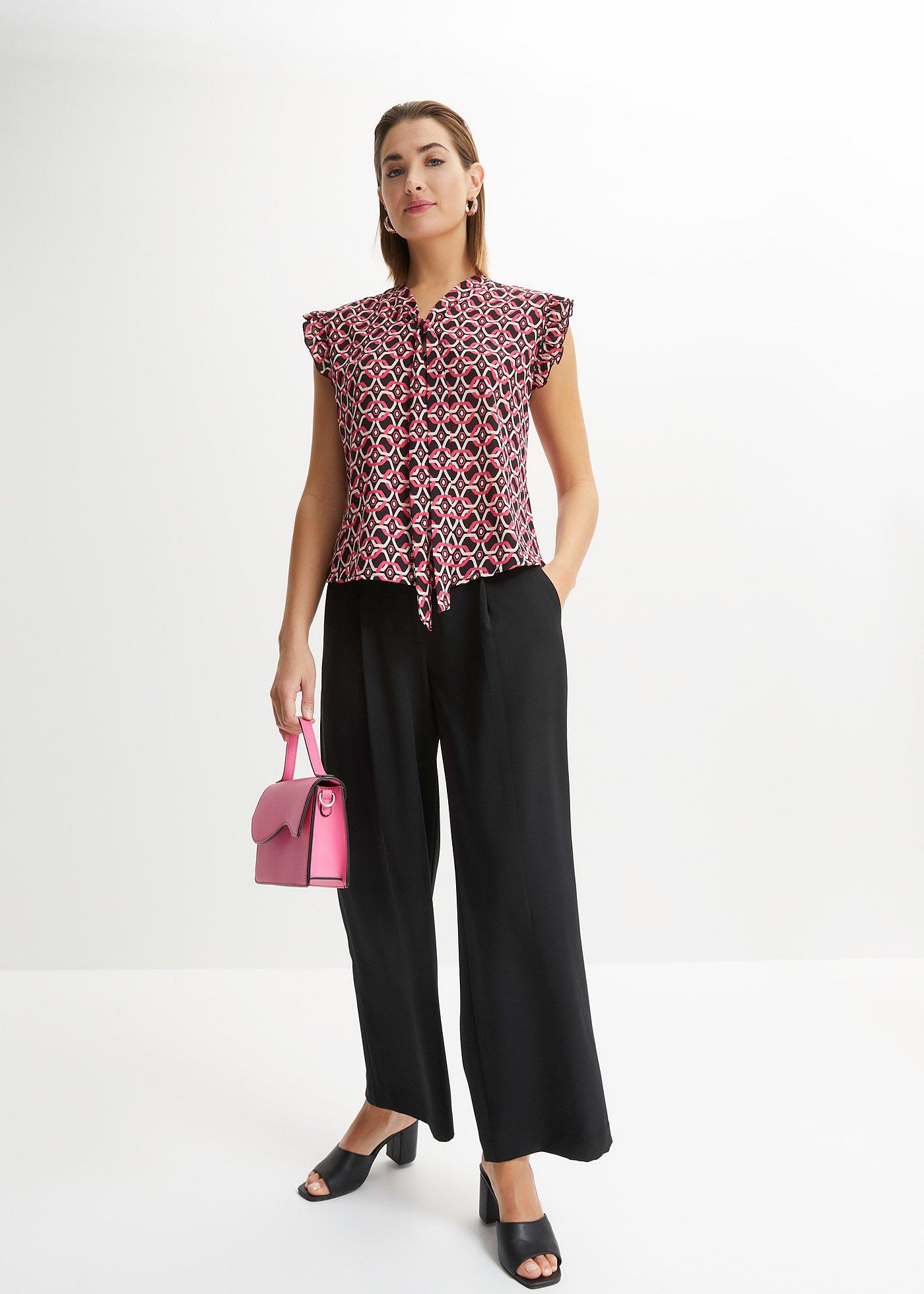 Bluzka bez rękawów, z nadrukiem - Bonprix