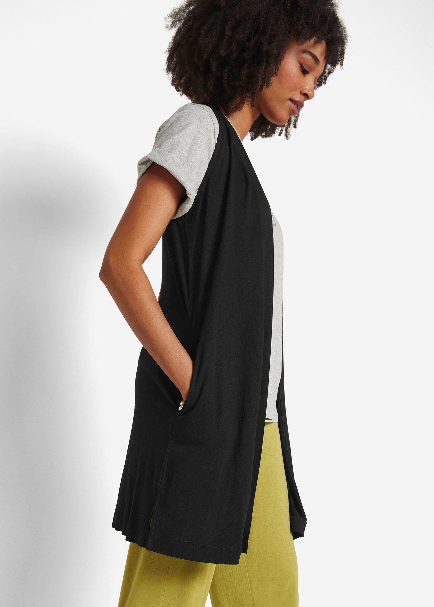 Kamizelka shirtowa z wiskozy - Bonprix