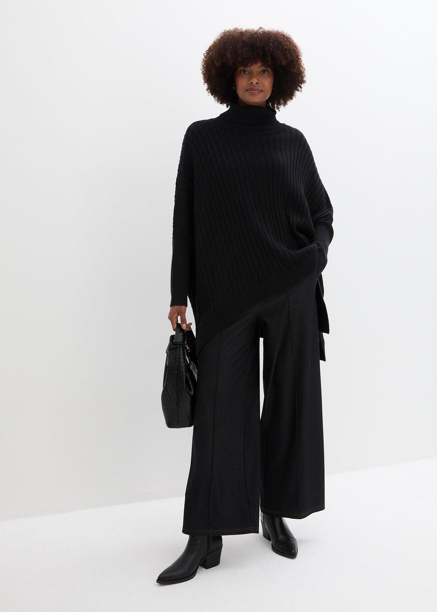 Sweter poncho oversize - Bonprix