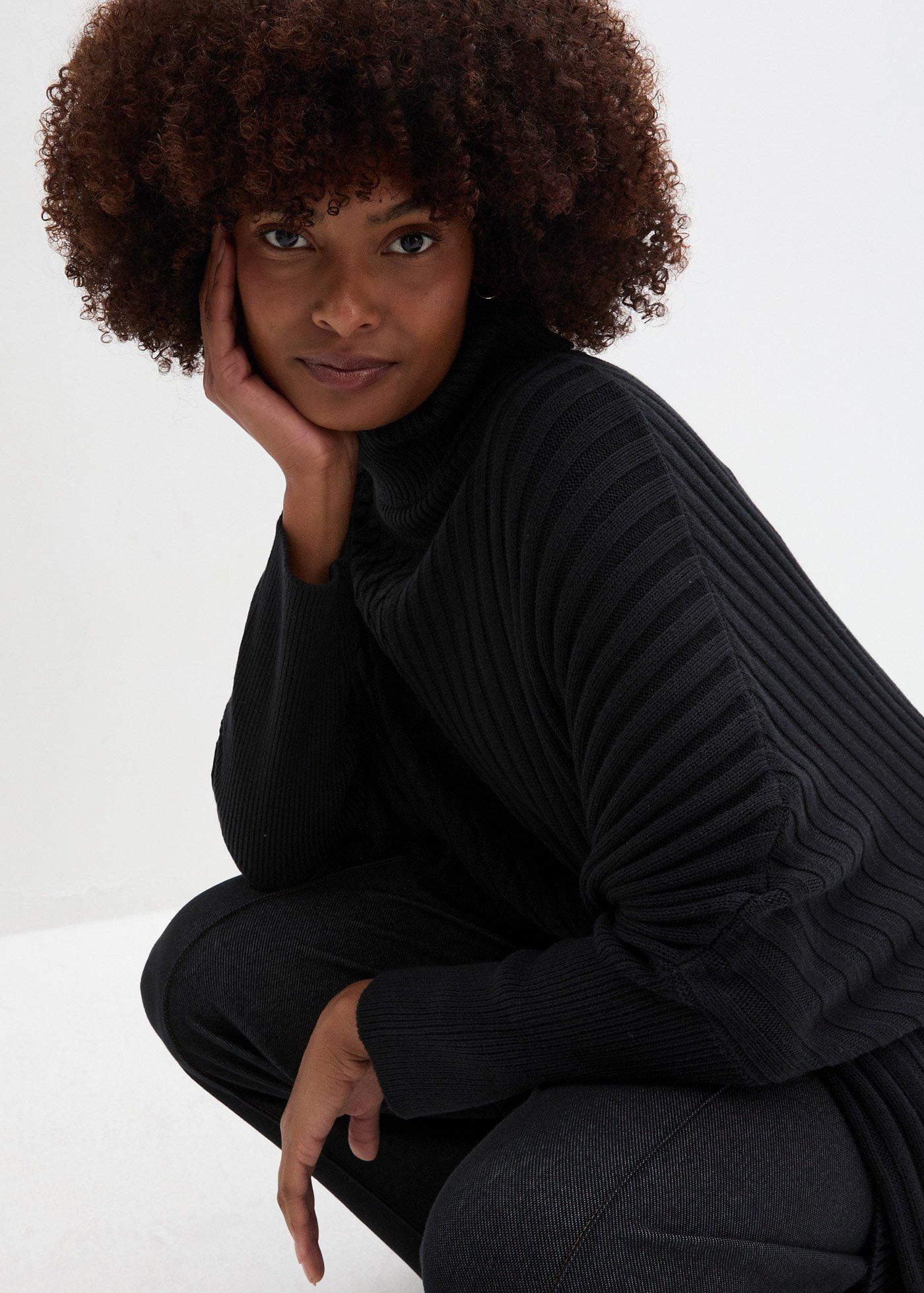 Sweter poncho oversize - Bonprix