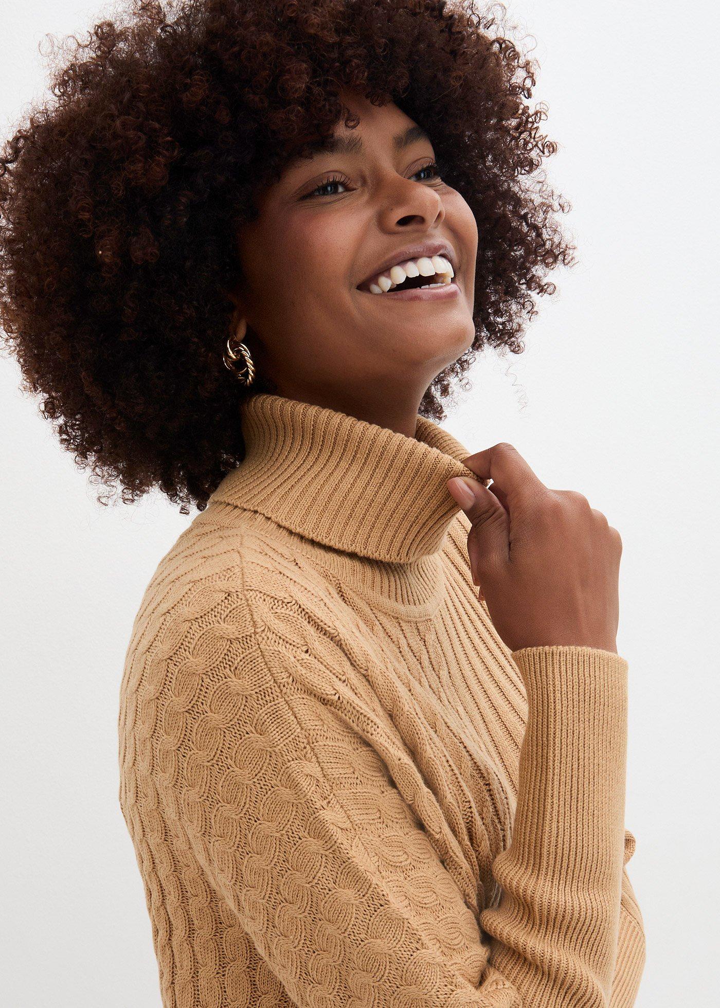 Sweter poncho oversize - Bonprix