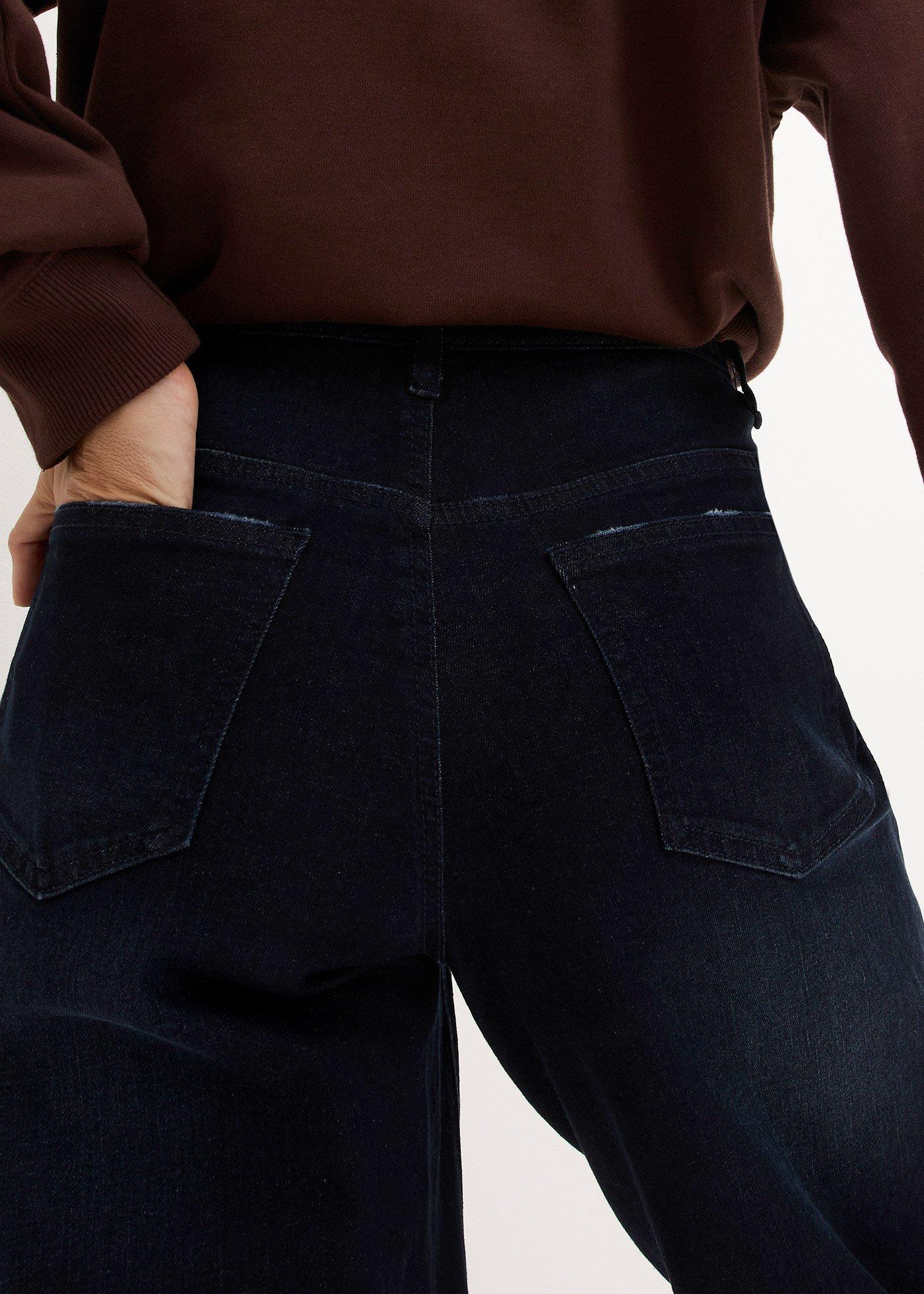 Dżinsy Barrel high waist, z wygodnym paskiem - Bonprix