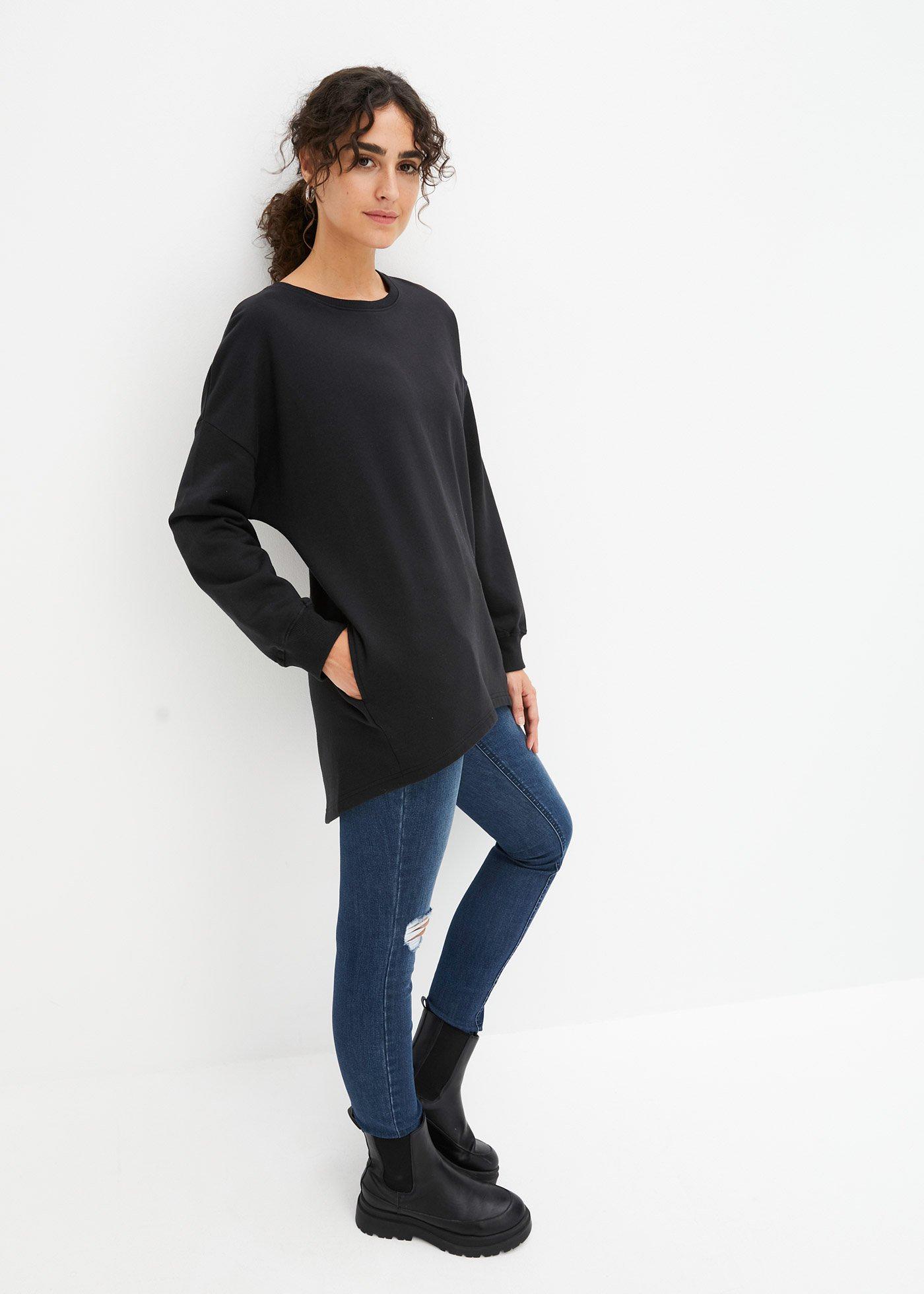 Bluza oversize z czystej bawełny - Bonprix