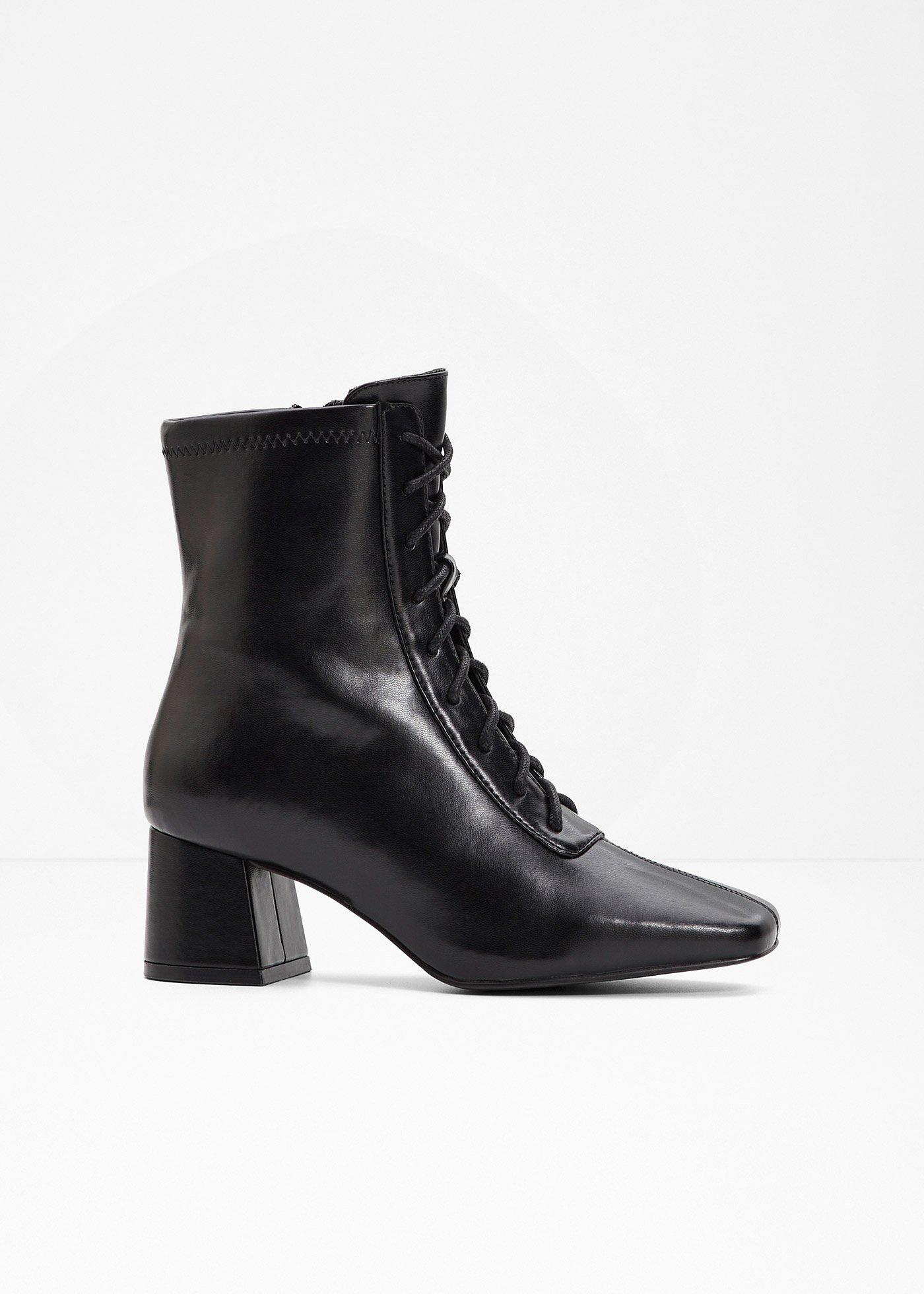 Bottines à lacets et talon bloc