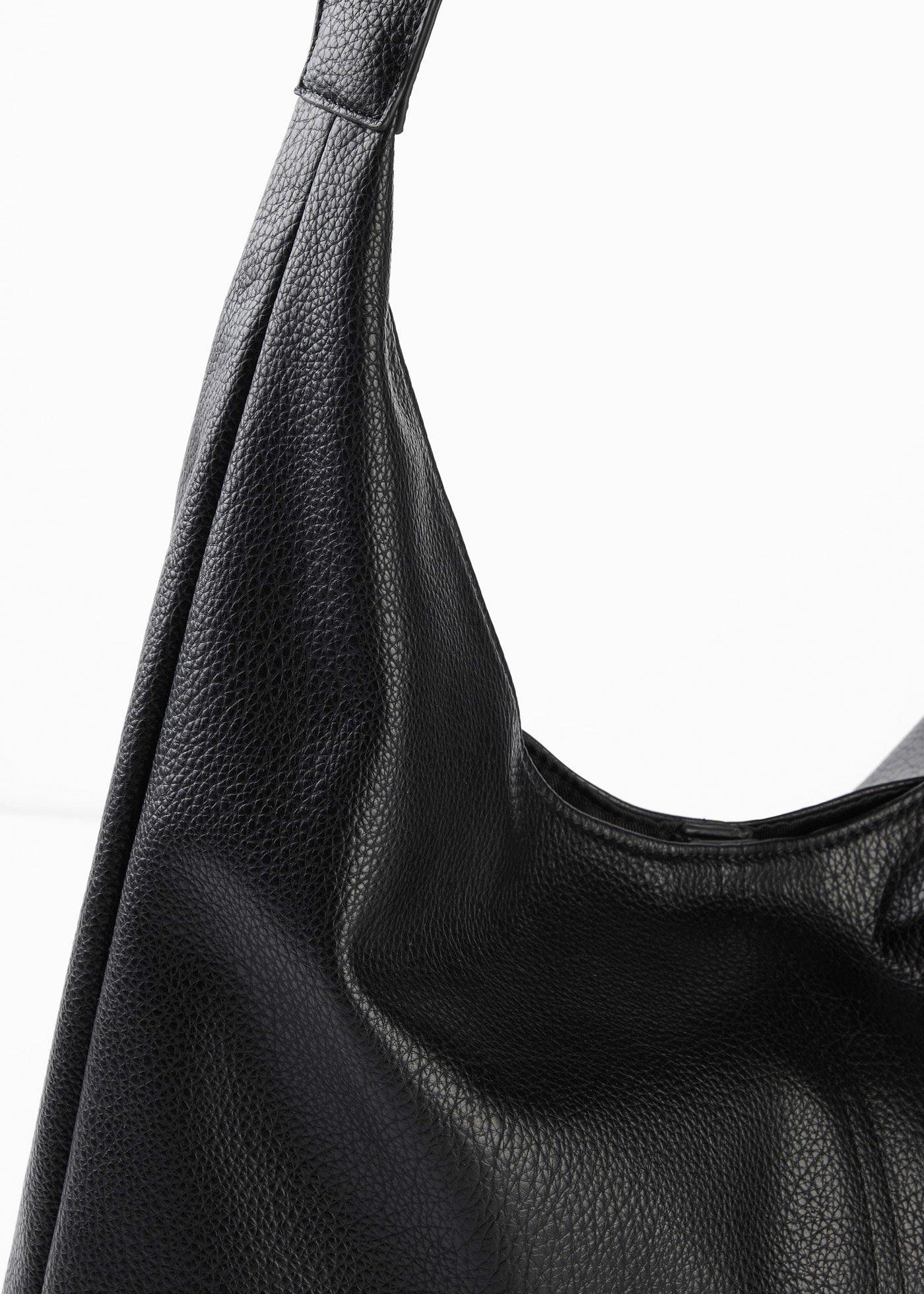 Torba typu shopper o fakturze groszkowanej skóry - Bonprix