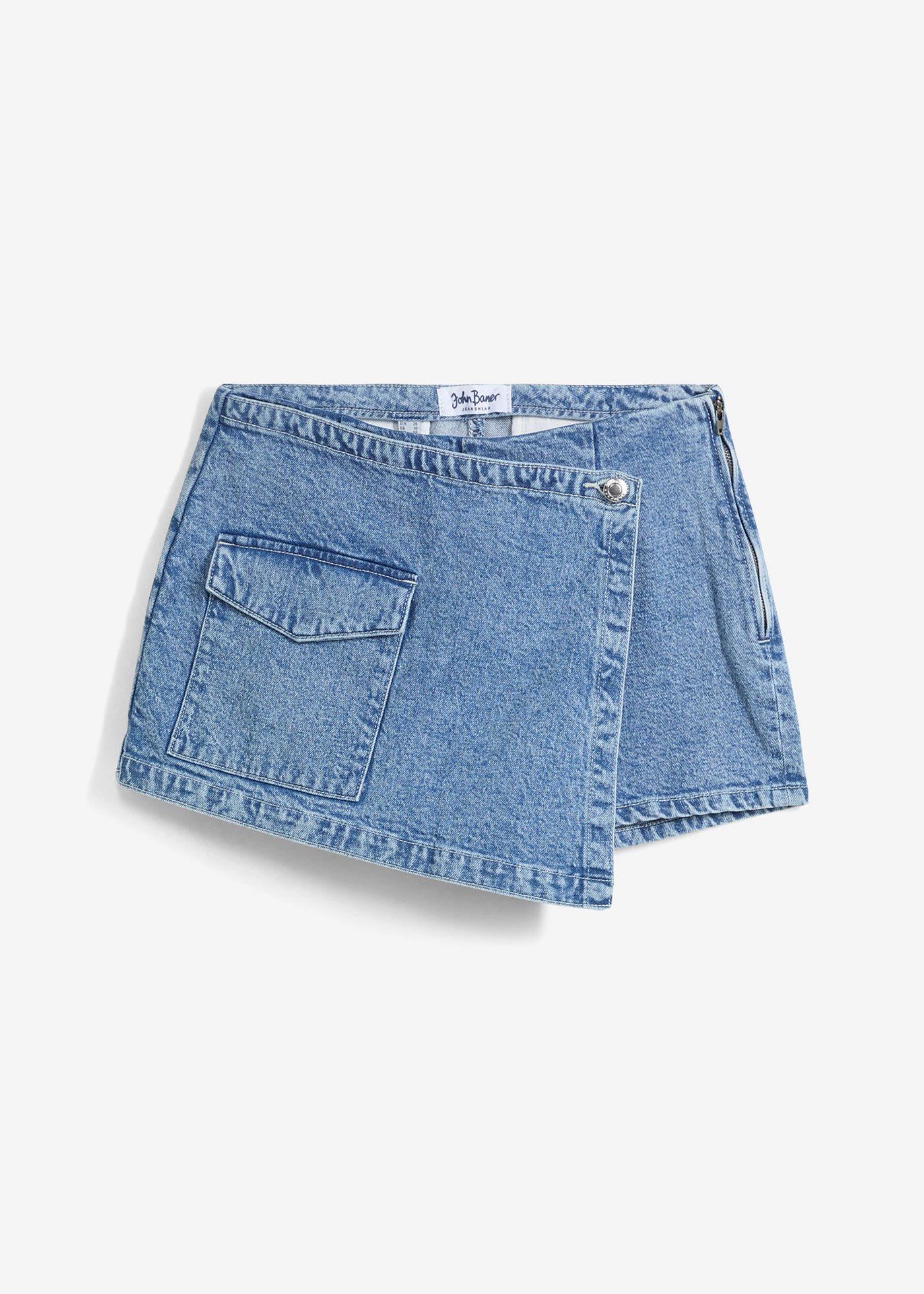 Jeans-Hosenrock, kurz