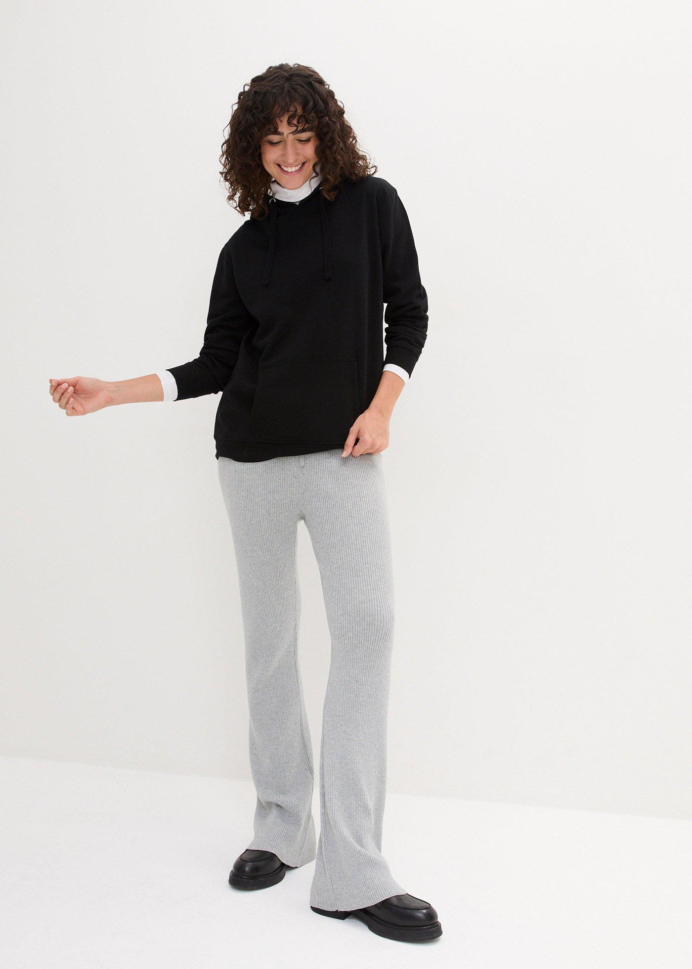 Bluza z kapturem, z miękkiego materiału frotte - Bonprix
