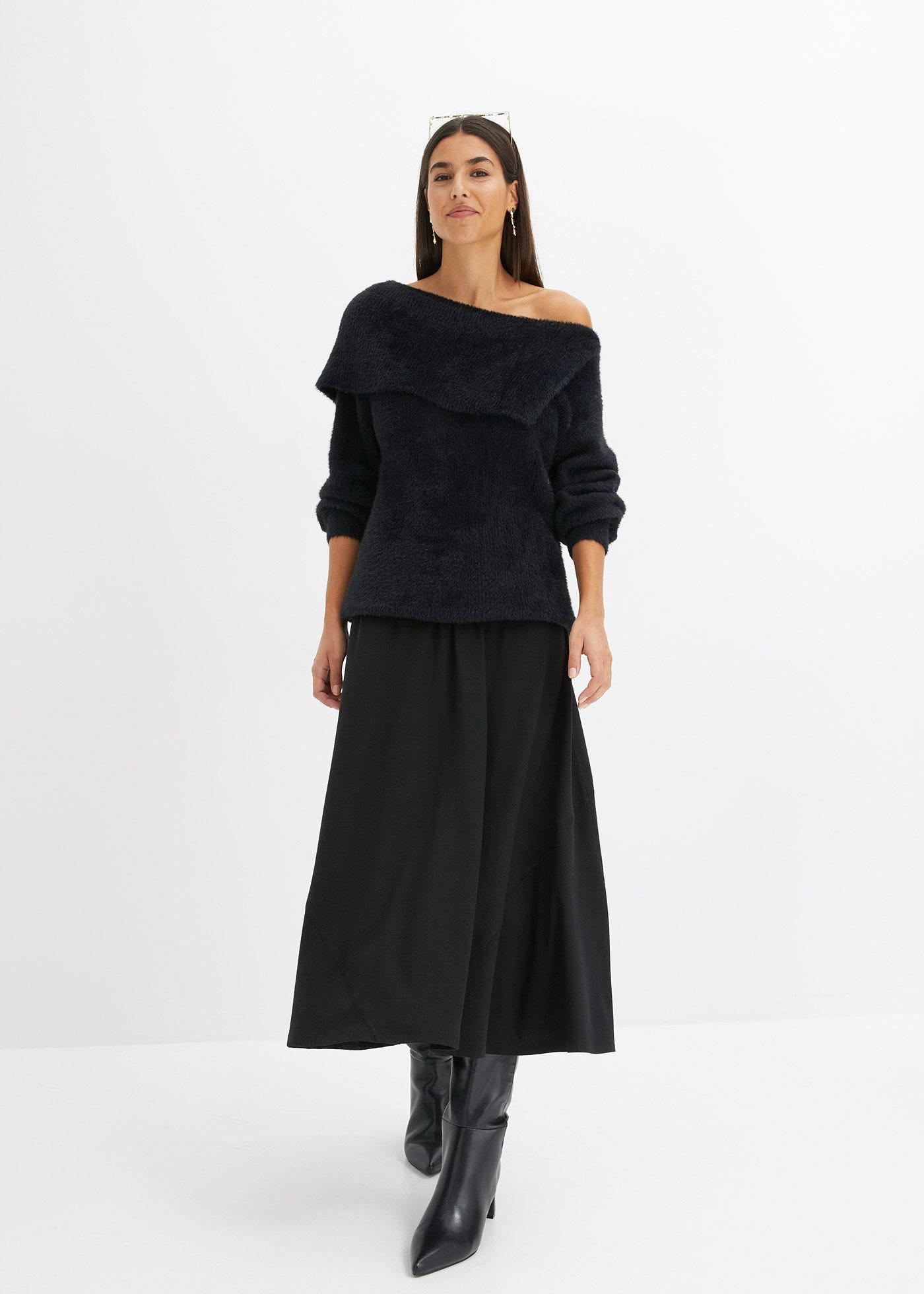 Sweter z asymetrycznym dekoltem off-shoulder - Bonprix