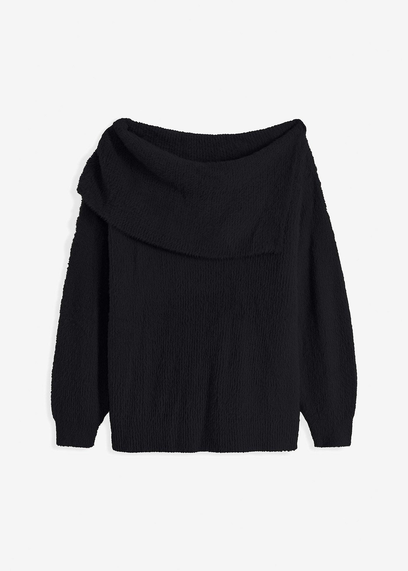 Pull à encolure Bardot asymétrique