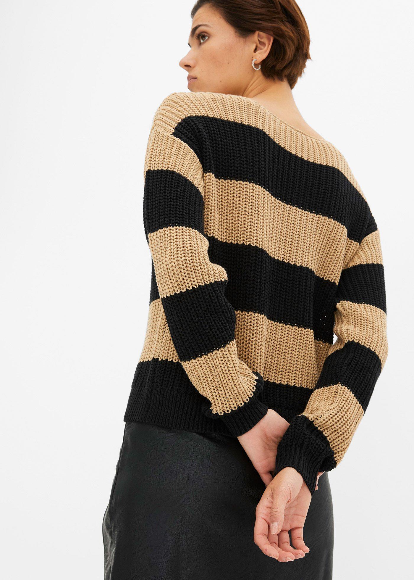Sweter w paski - Bonprix