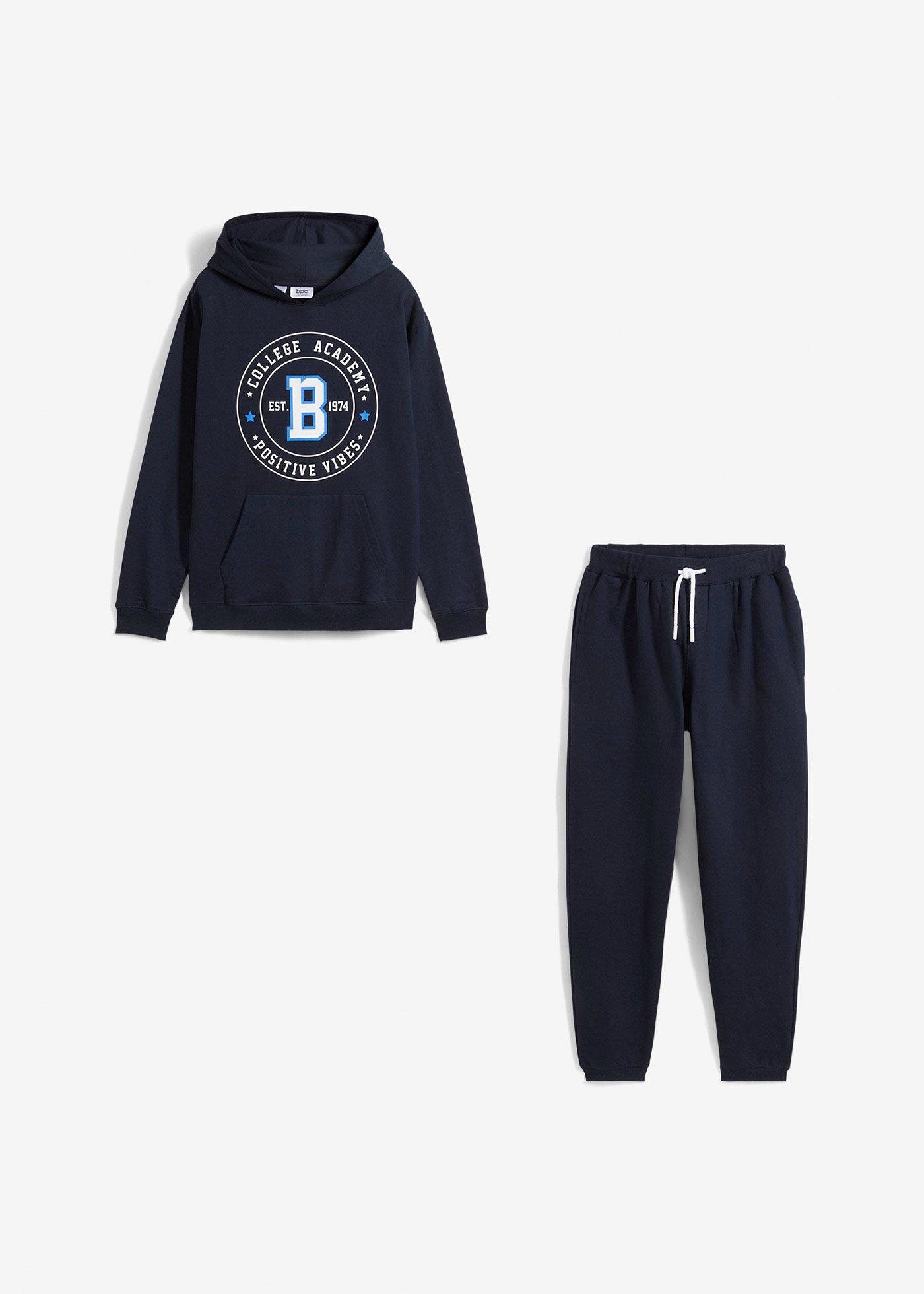 Bluza i spodnie dresowe z miękkiej bawełny (2 części) - Bonprix