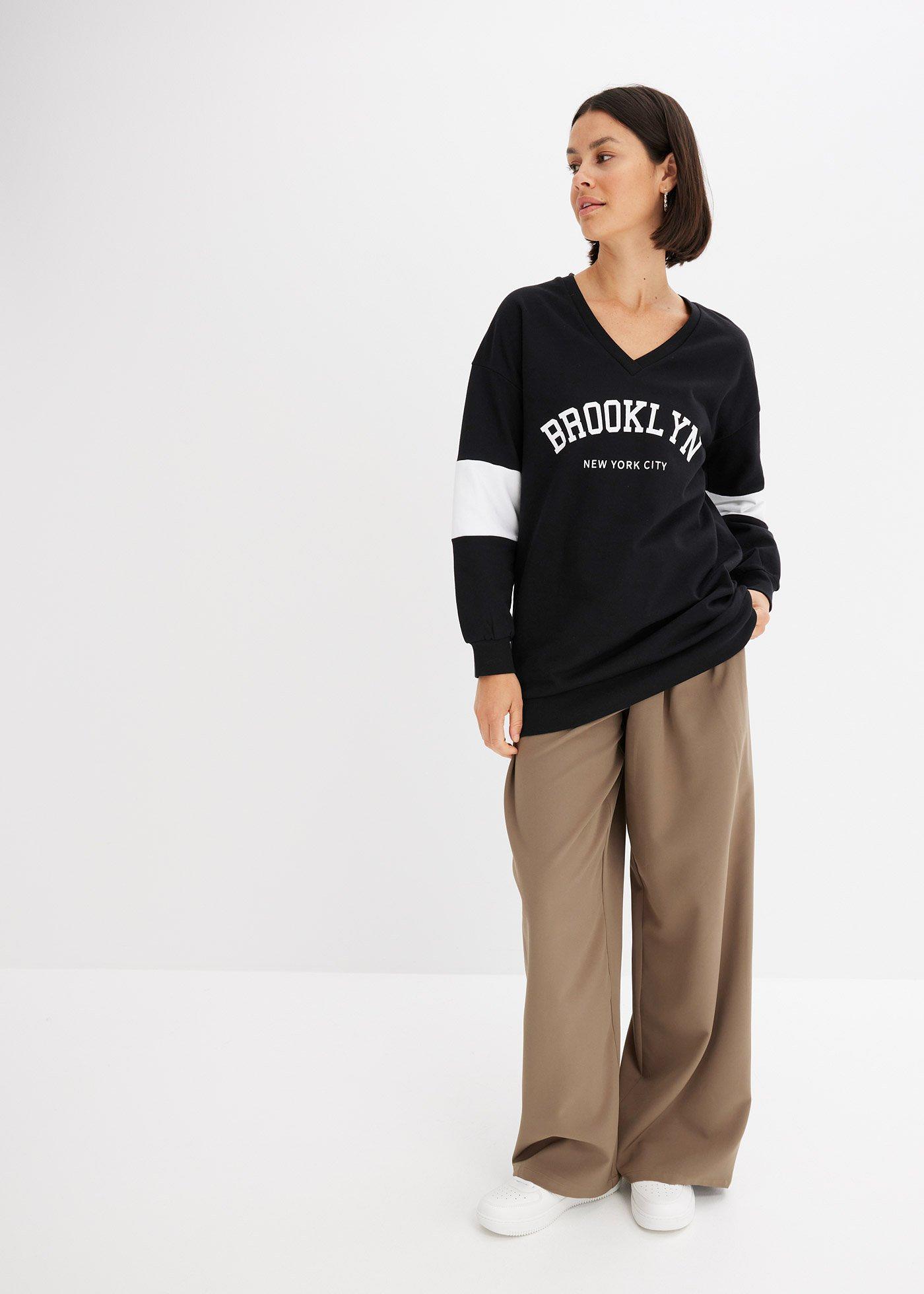 Bluza oversize z mieszanki bawełny - Bonprix