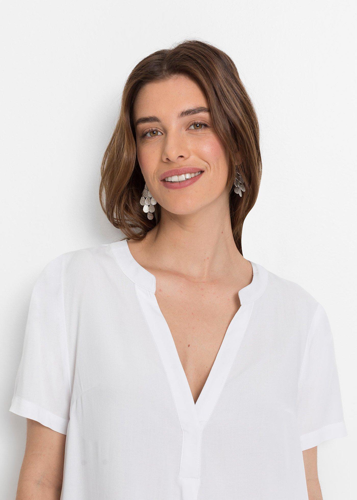 Długa tunika ze zrównoważonej wiskozy - Bonprix