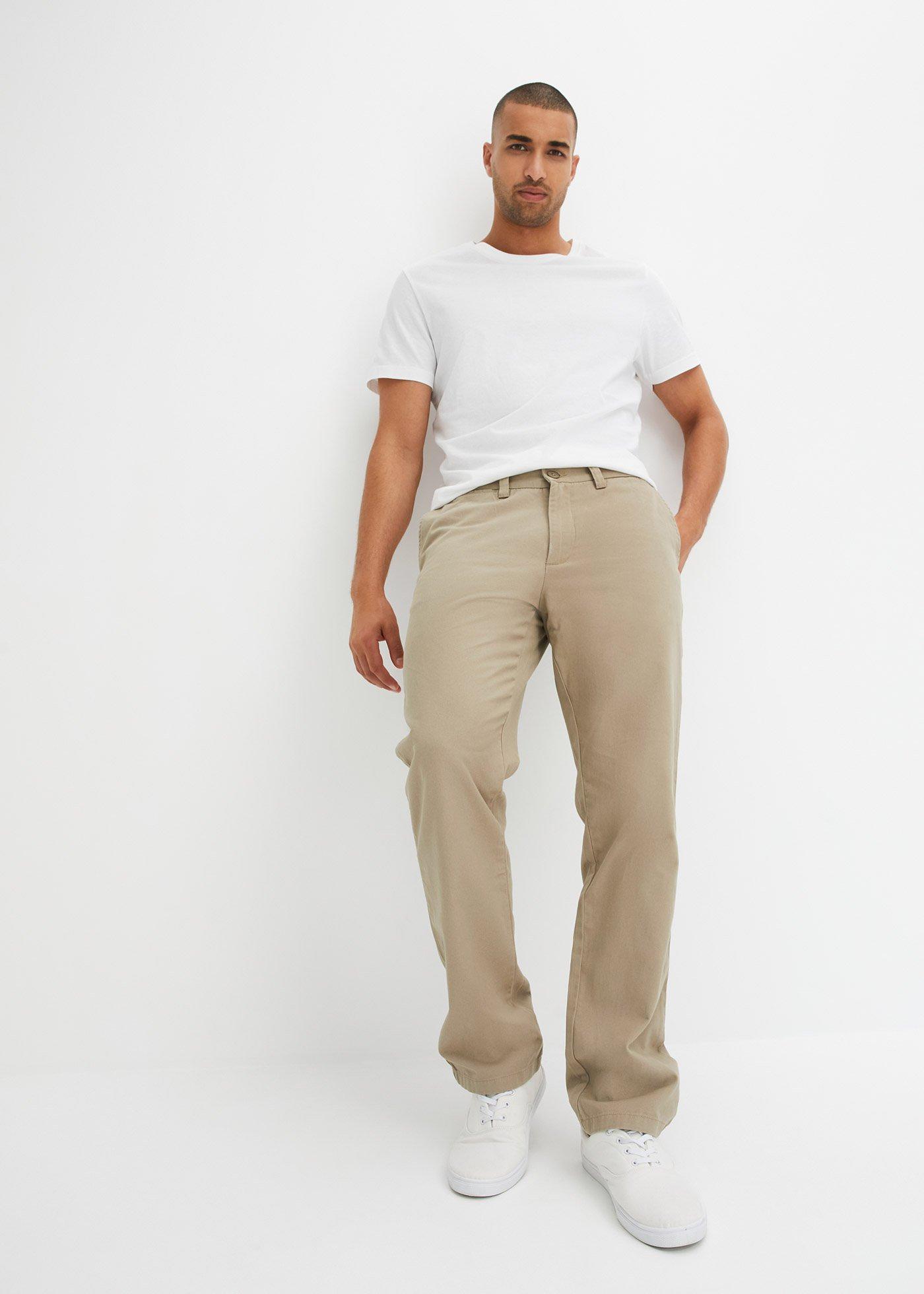 Spodnie chino Regular Fit Straight, z czystej bawełny - Bonprix