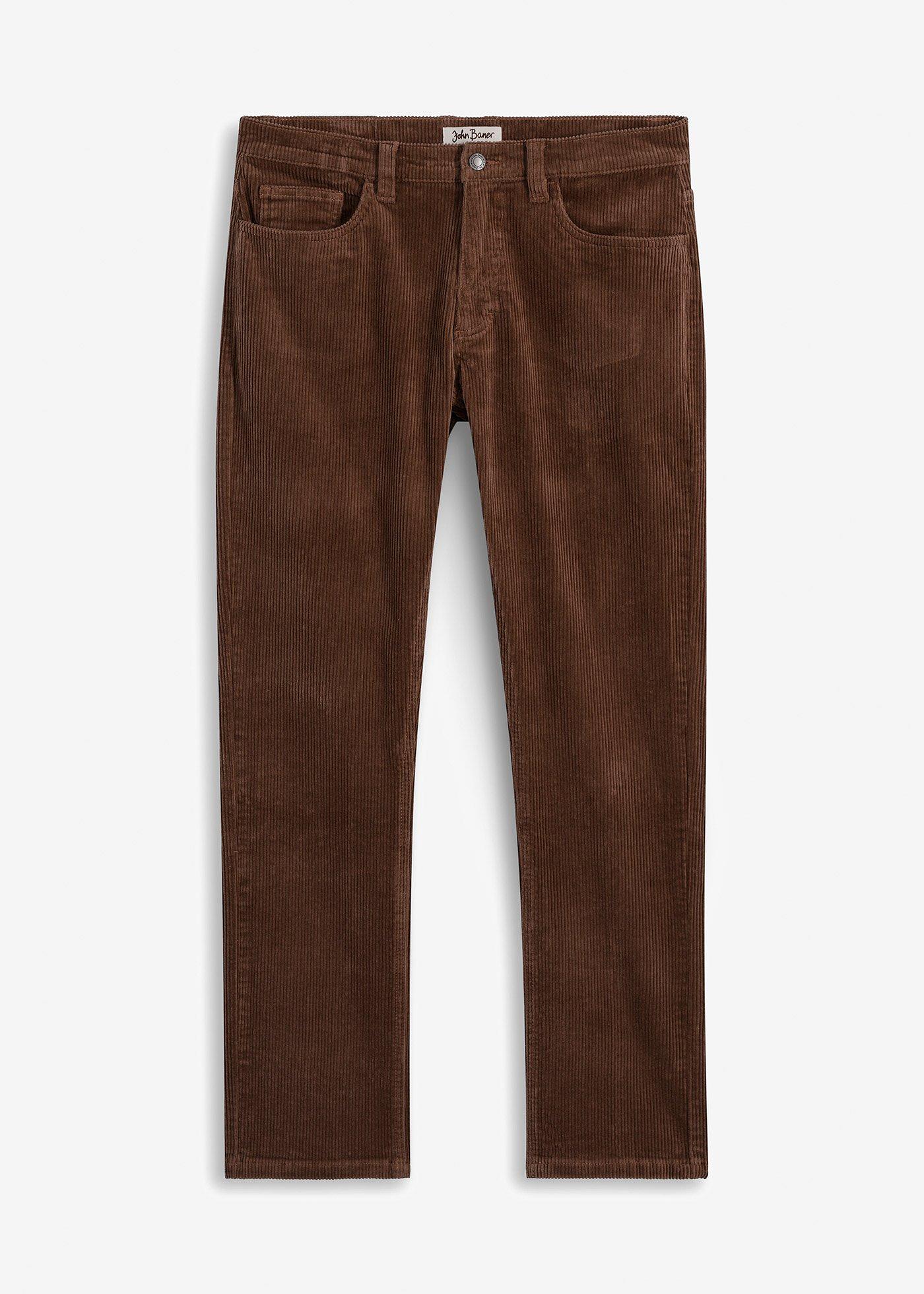 Pantaloni reiați cu croi confortabil, Regular Fit, Straight