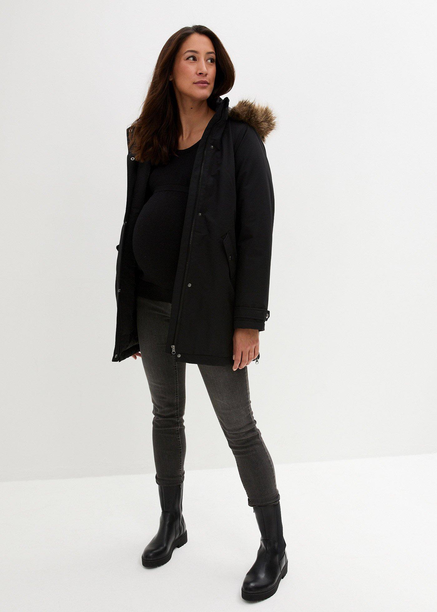 Kurtka funkcjonalna 3 w 1, ciążowa, z wstawką na nosidełko - Bonprix