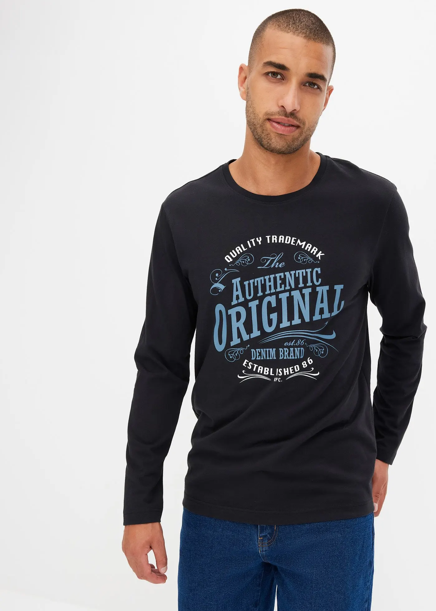 Футболка Bonprix Langarmshirt от reiner Bio-Baumwolle (2 упаковки)