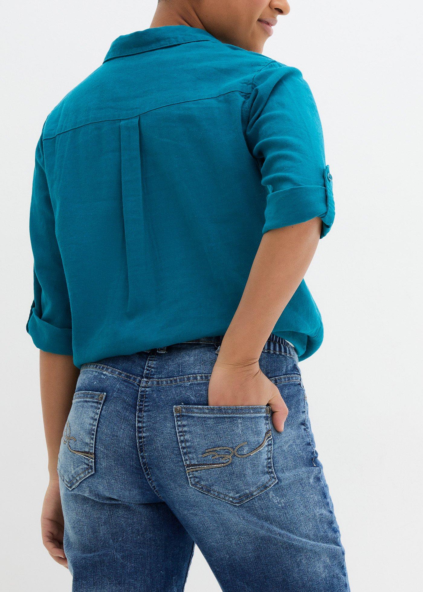 Dżinsy Straight, mid waist, ze stretchem - Bonprix