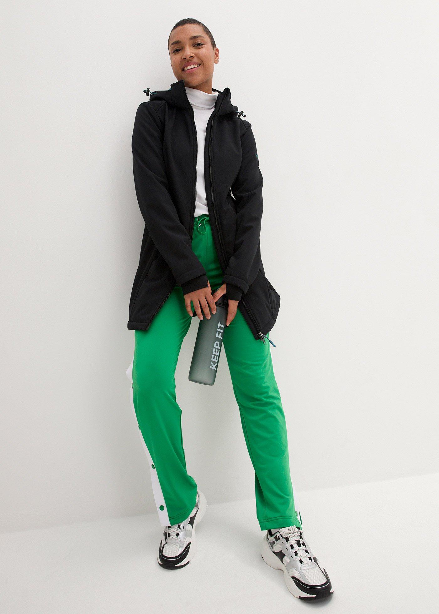 Długa, hydrofobowa kurtka funkcyjna softshell na podszewce z miękkiego polaru - Bonprix