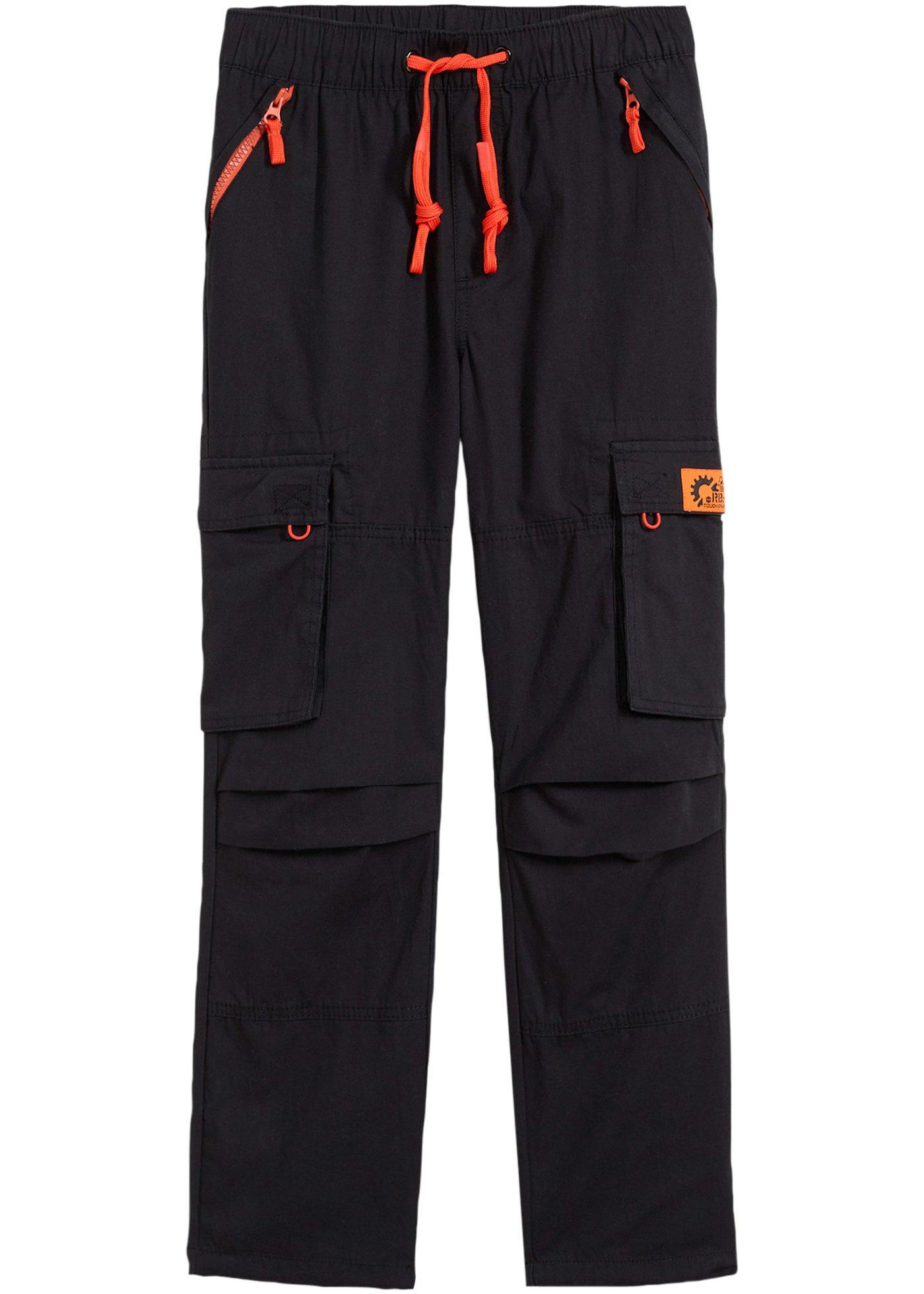 Spodnie chłopięce bojówki z gumką w talii, Regular Fit - Bonprix