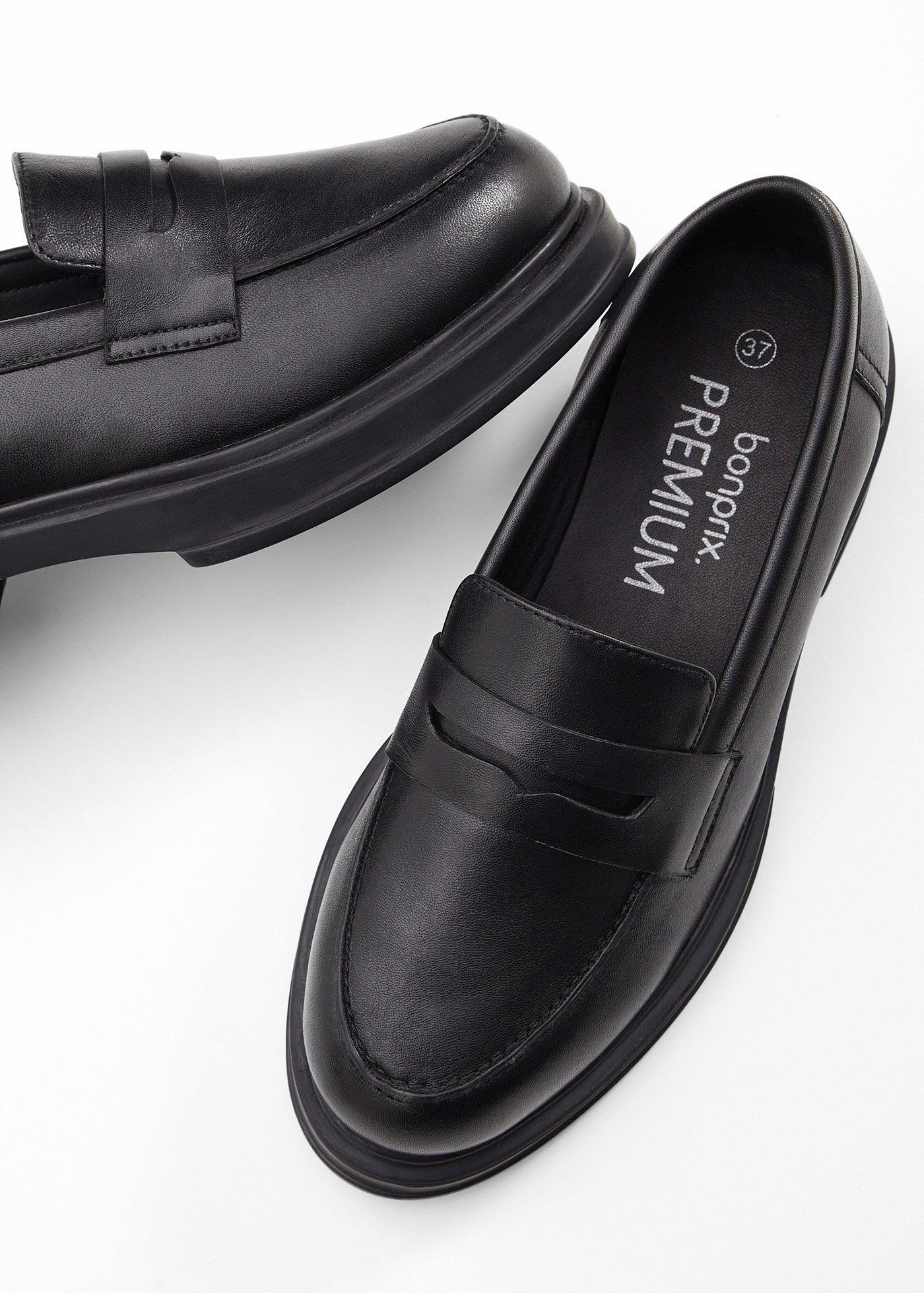 Skórzane loafersy - Bonprix