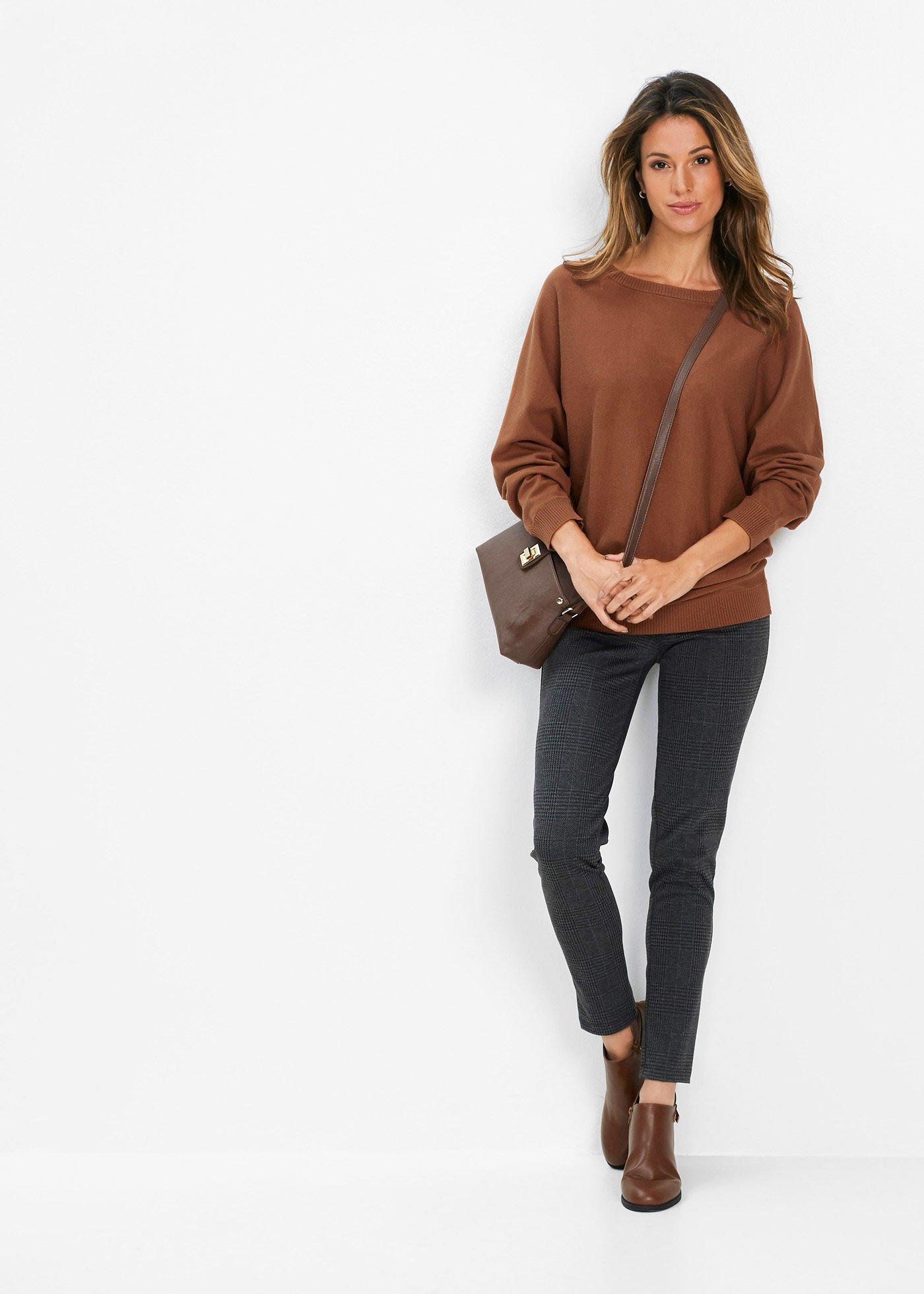 Sweter z rękawami typu nietoperz - Bonprix