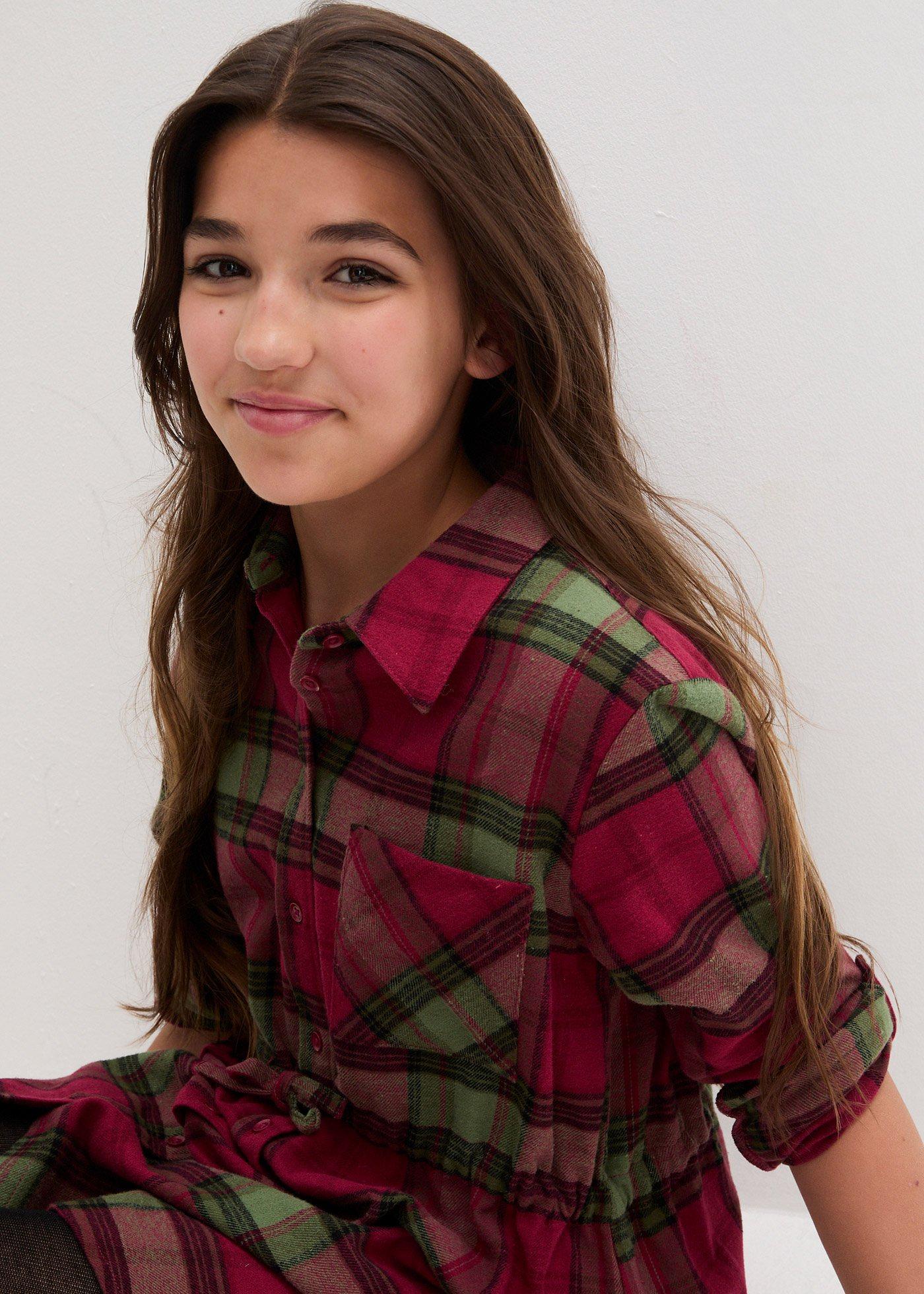 Sukienka koszulowa z flaneli - Bonprix