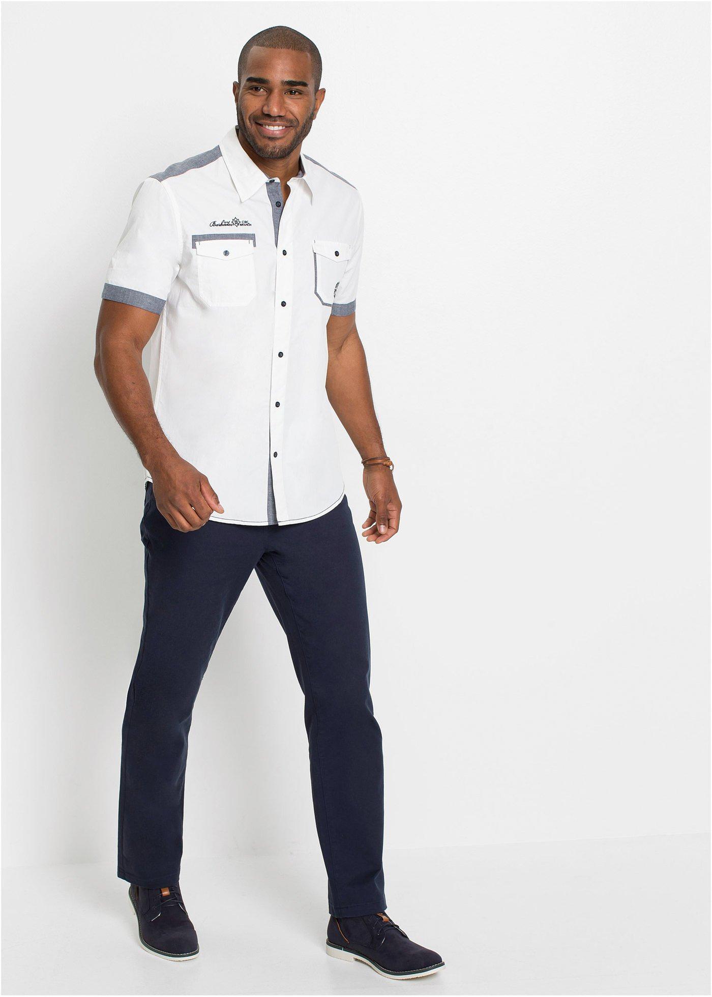 Koszula z krótkim rękawem, z czystej bawełny - Bonprix