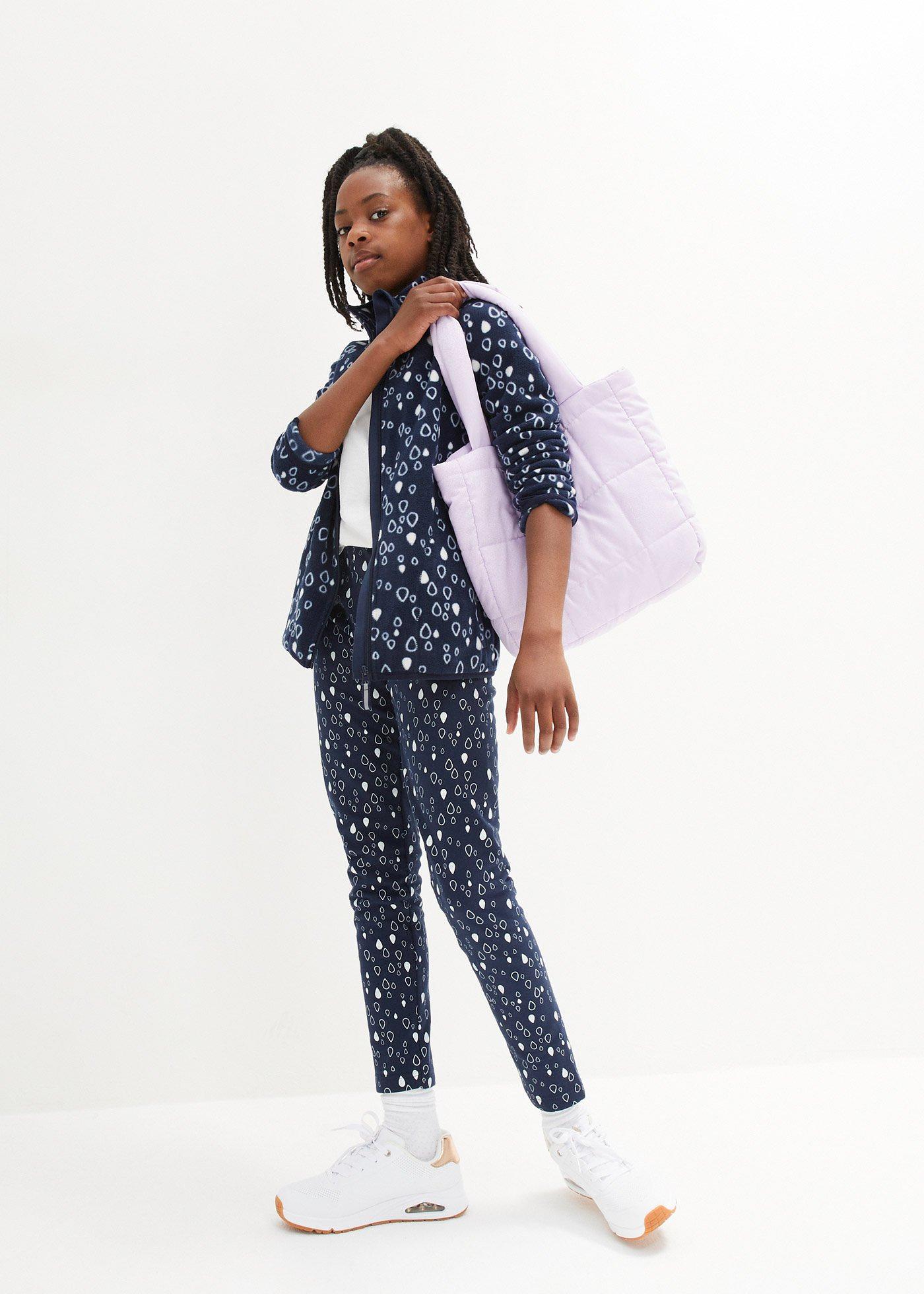 Legginsy dziecięce ocieplane z bawełny organicznej - Bonprix